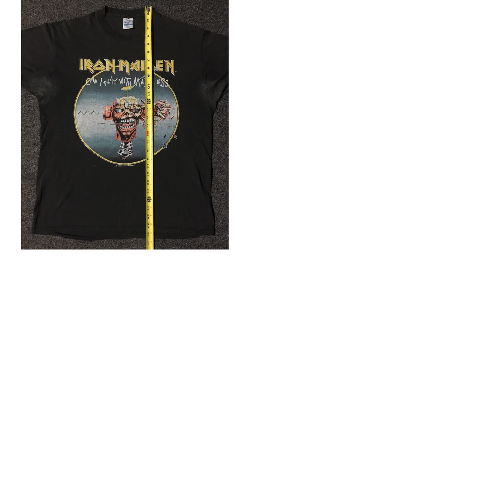 Vintage VINTAGE Iron Maiden Can I Play With Madness Faded Tour Shirt L Concert Rock 80s Mens Size US L / EU 52-54 / 3 - 9 Thumbnail