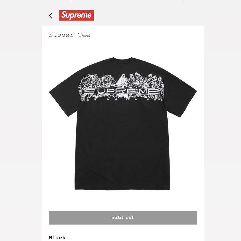 トップス supreme 2026SS Supper Tee black medium In Hand) Supreme SS26 Supper Tee, Black, Small