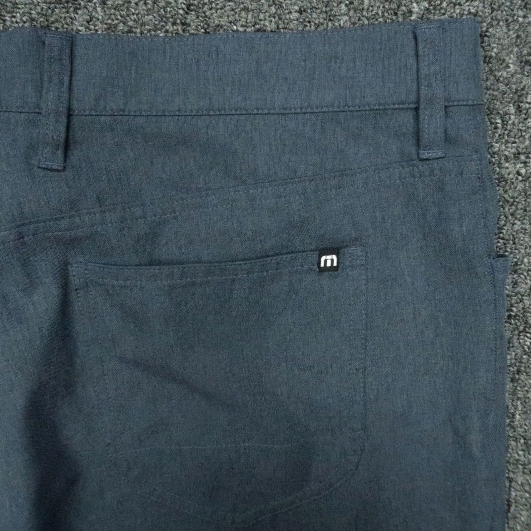 TravisMathew Travis Mathew Pants Mens 35x31 Blue Open To Close 2.0 5 Pocket Trouser Stretch Black? Size US 35 - 7 Thumbnail