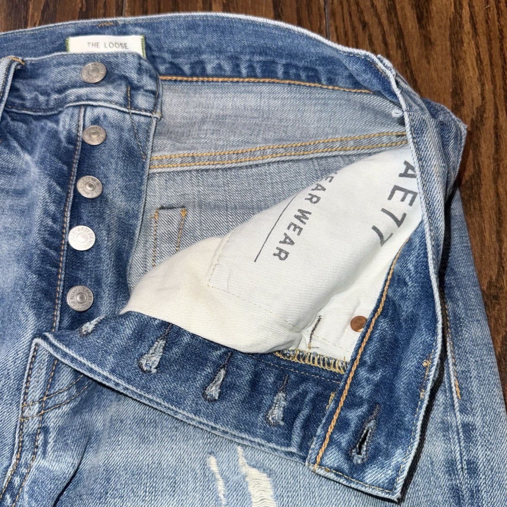 American Eagle Outfitters VINTAGE American Eagle AE77 Jeans Male 28x30 Blue Japanese Selvedge Denim Slim Fit 5-Pocket Mens Jeans Size US 28 / EU 44 - 5 Thumbnail
