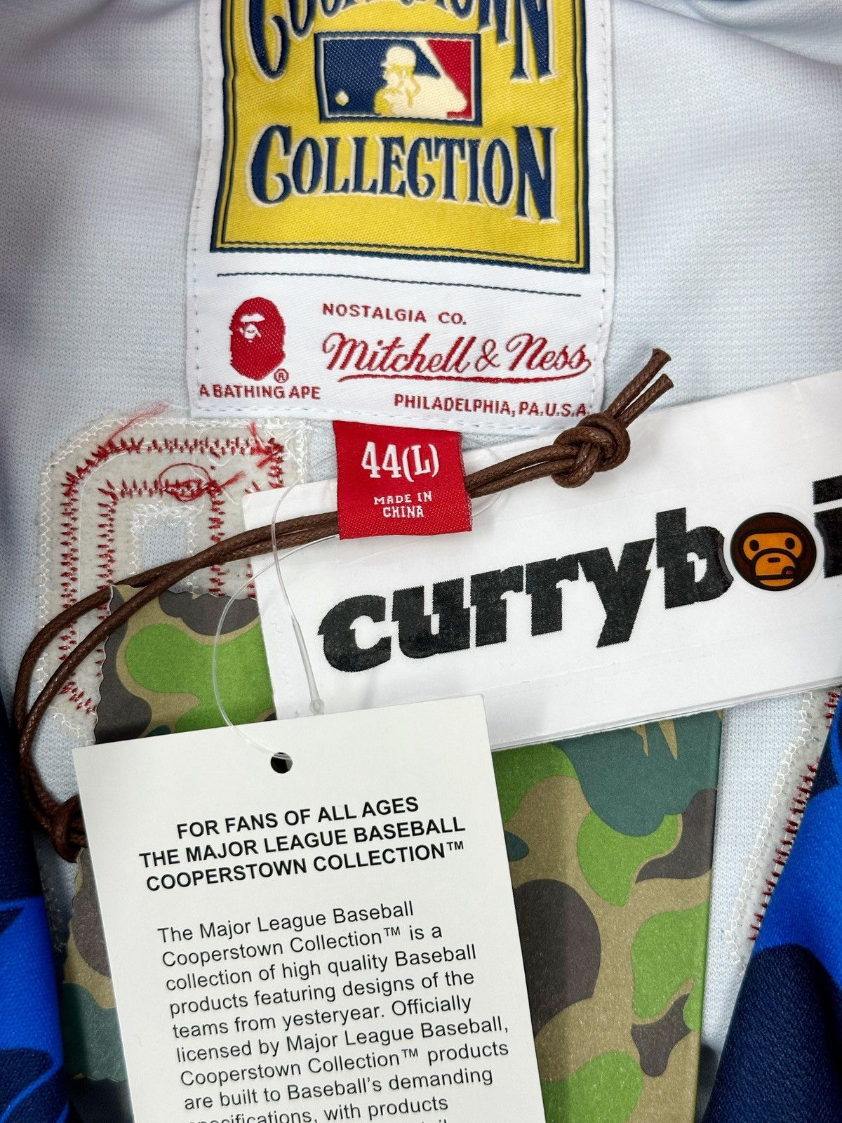 Bape × Mitchell & Ness BAPE x Mitchell & Ness Angels Jacket Blue Size US L / EU 52-54 / 3 - 6 Thumbnail