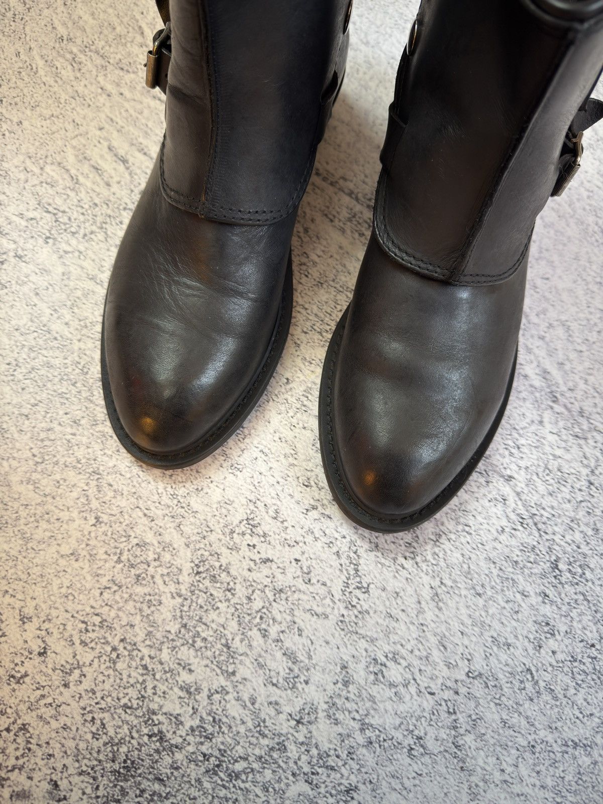 Golden Goose Golden Goose Noha Triple Strap Biker Boots Black Leather Size US 10 / IT 40 - 4 Thumbnail