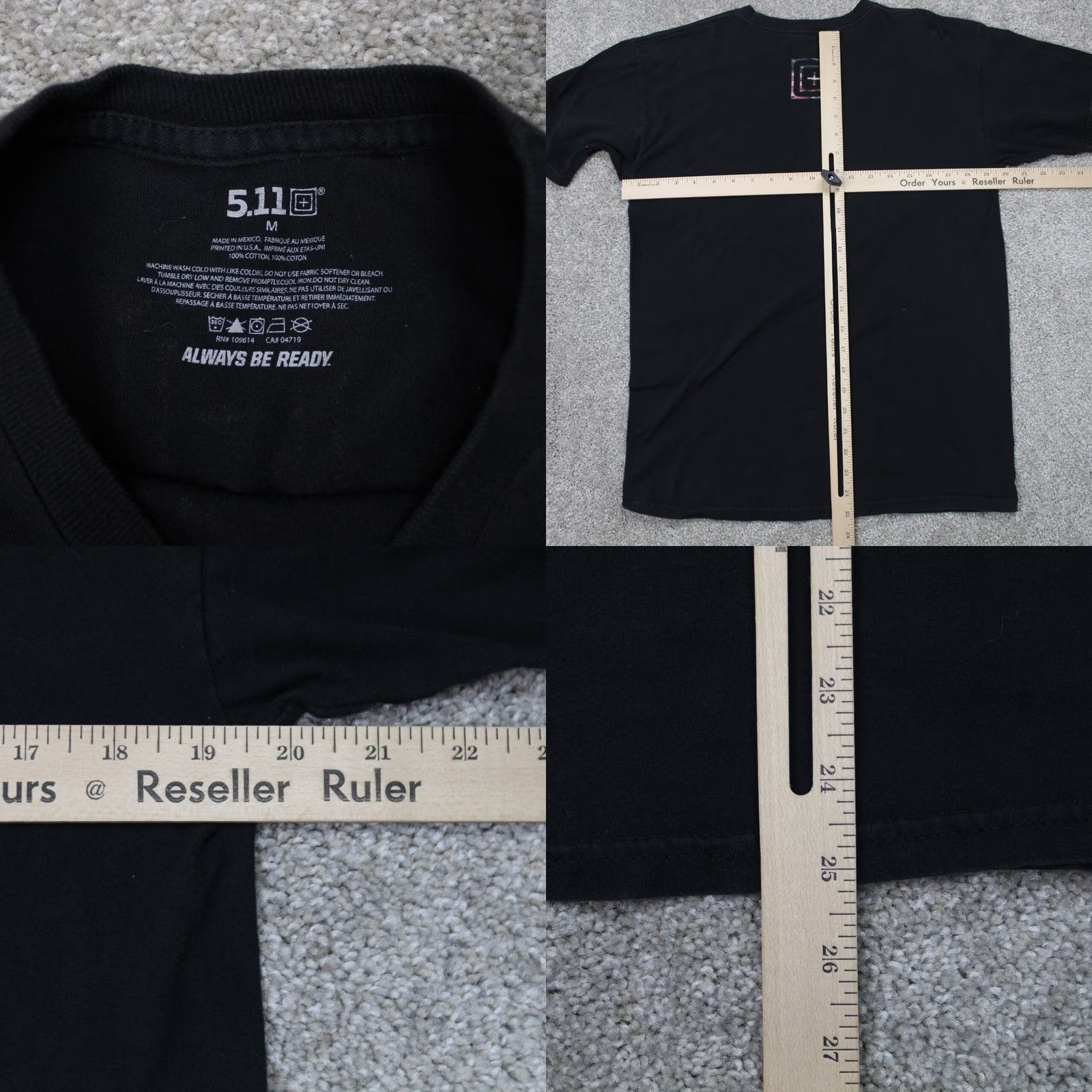 Vintage 5.11 Tactical Shirt Mens Medium Black United We Stand 100% Cotton S/S Pullover Size US M / EU 48-50 / 2 - 8 Thumbnail