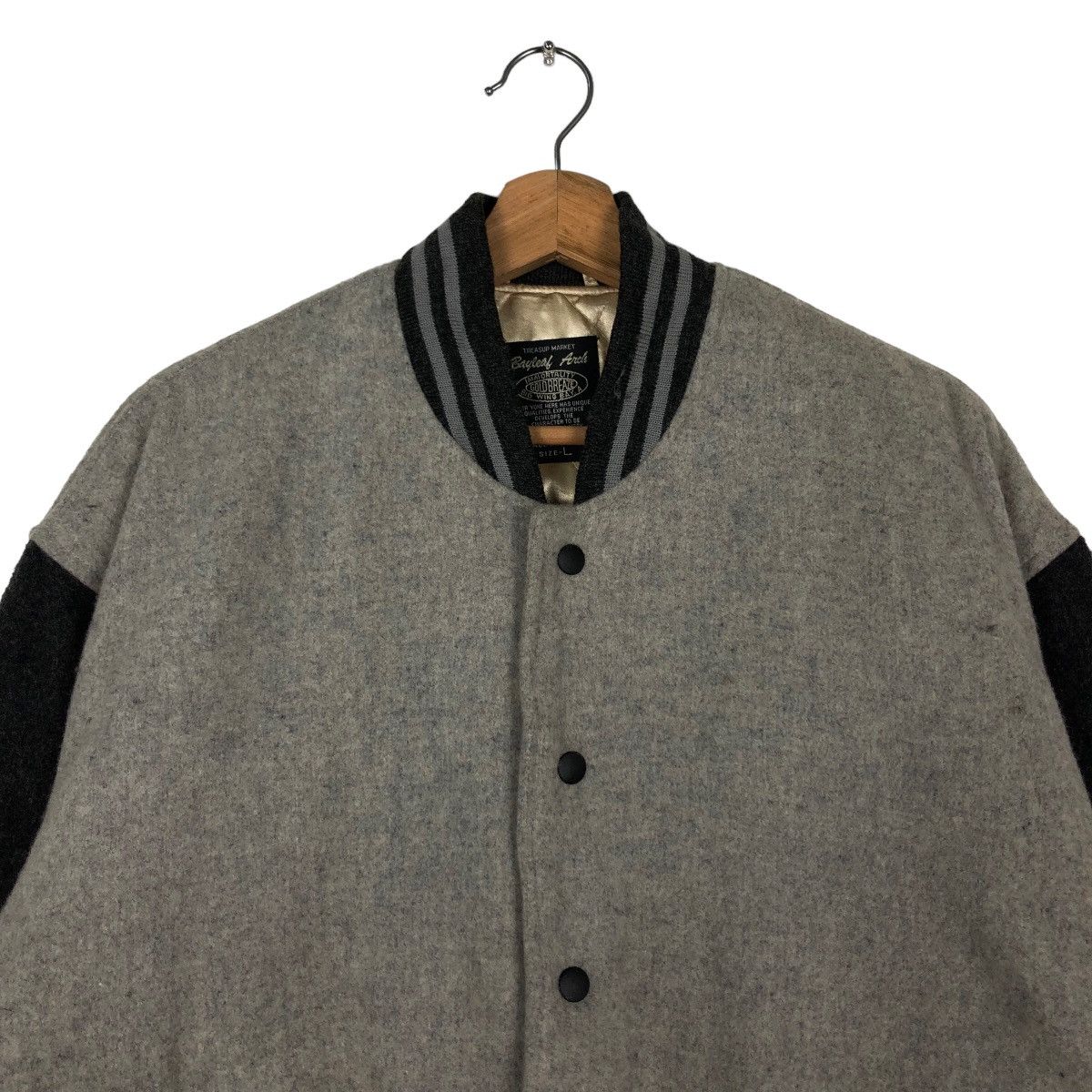 Japanese Brand 🔥90’s Vintage Varsity Jacket Bayleaf Arch Big Wing Bay.A Size US L / EU 52-54 / 3 - 3 Thumbnail