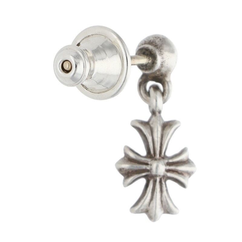 Chrome Hearts Chrome Hearts Tiny ECH Plus Drop Silver Earring Size ONE SIZE - 2 Thumbnail