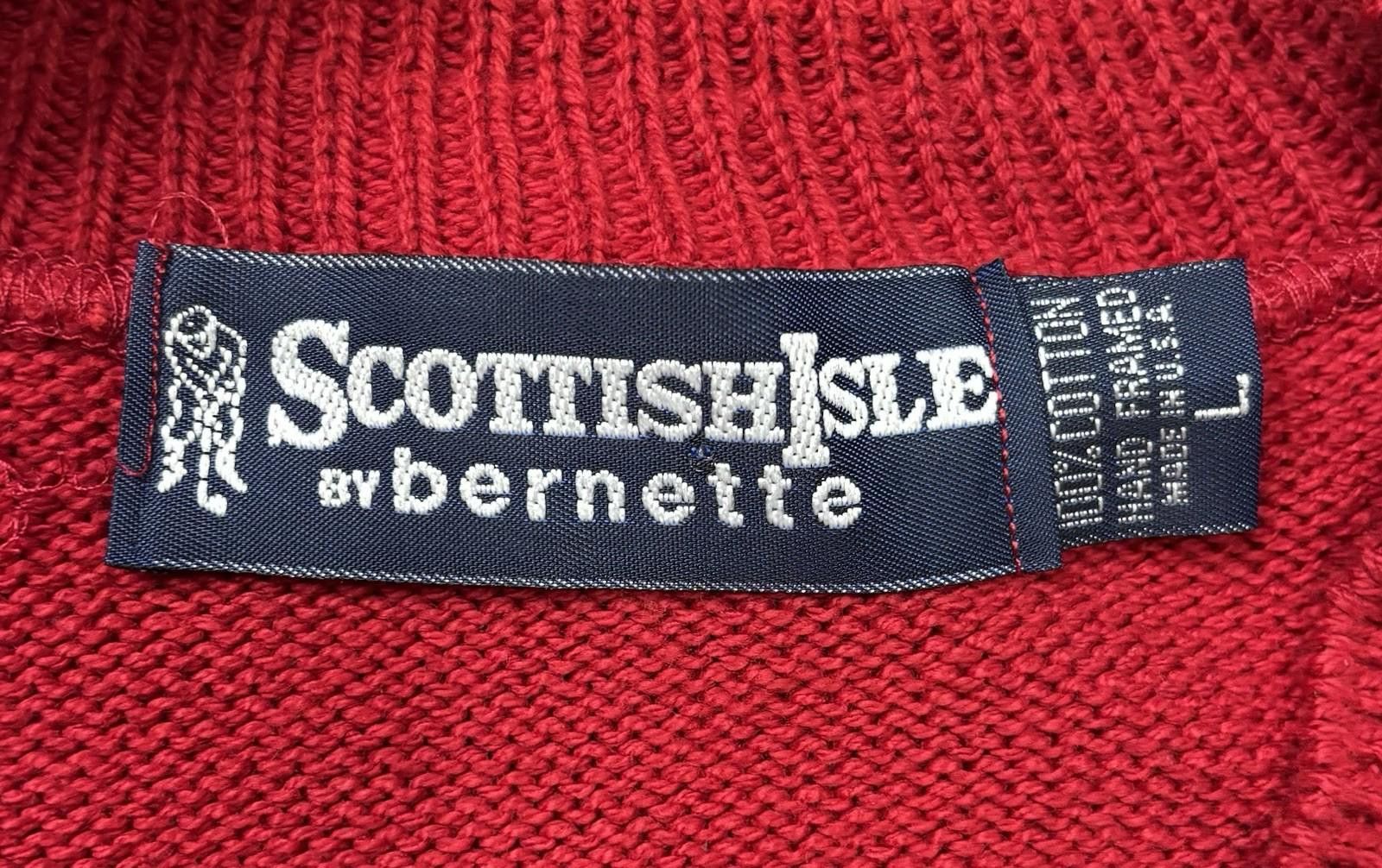 Other VTG Scottish Isle by Bernette Sweater Mens L Golf Cotton USA Size US L / EU 52-54 / 3 - 2 Thumbnail