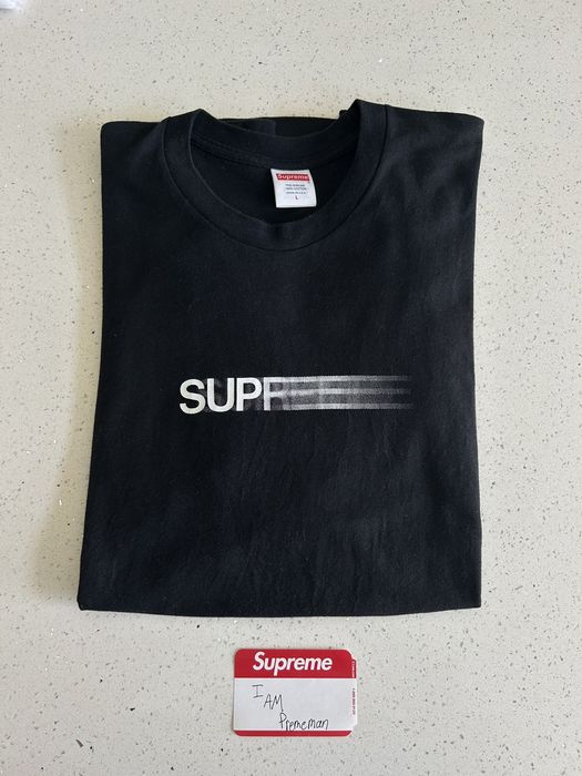 Supreme Supreme Motion Logo Tee shirt black Large SS23 | Grailed