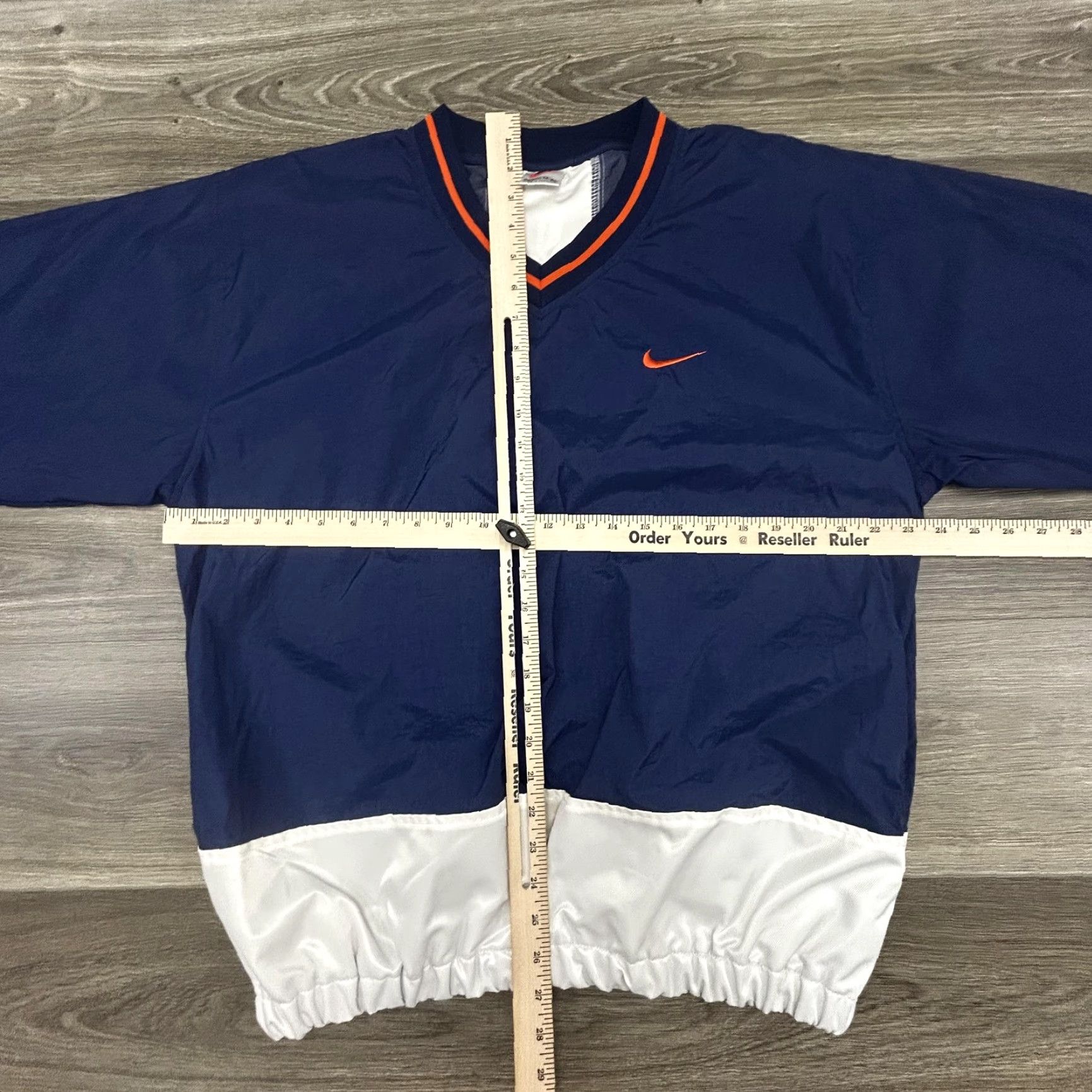 Nike VINTAGE Nike Jacket Mens XL Blue White Pullover Windbreaker Center Swoosh 90s Size US XL / EU 56 / 4 - 6 Thumbnail