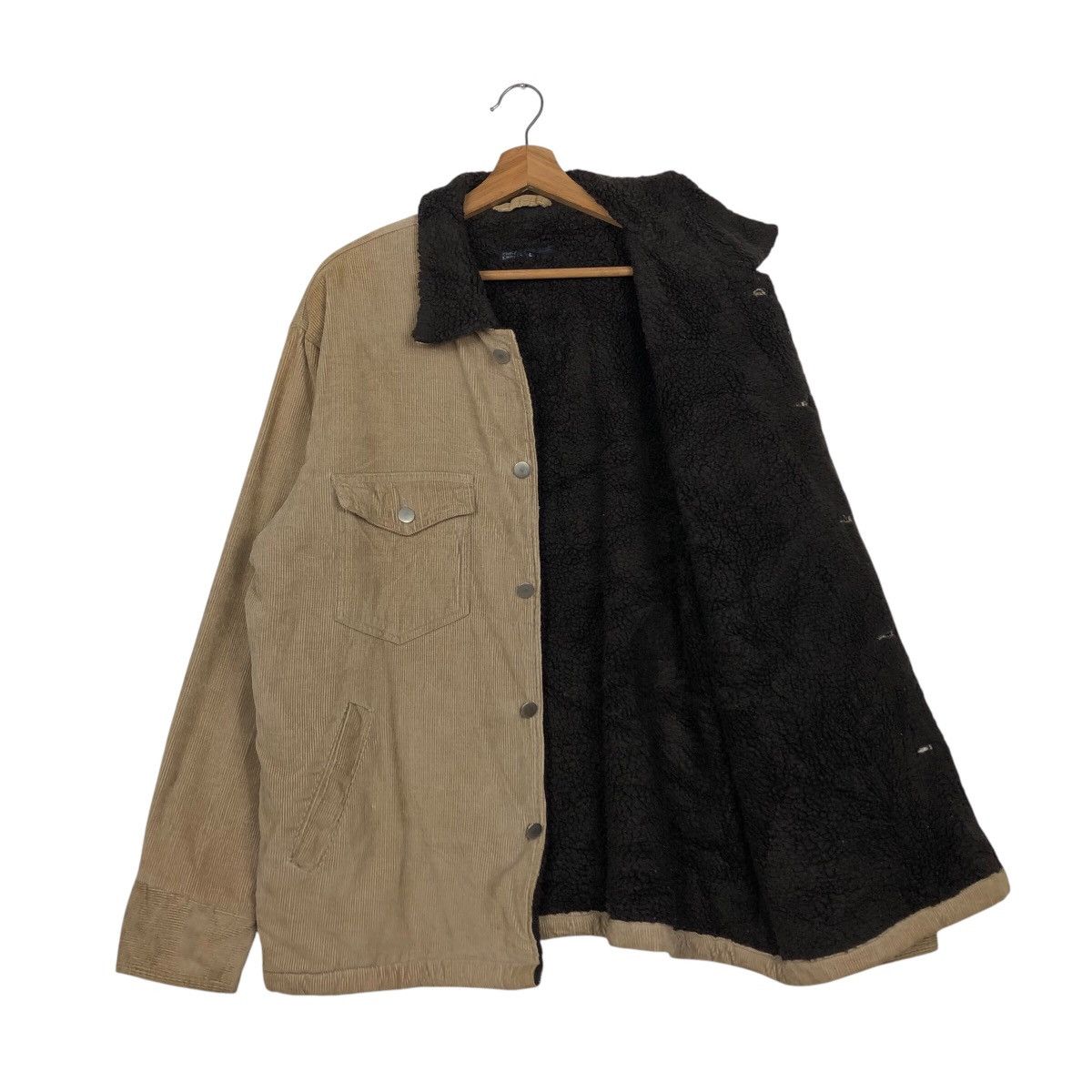 Japanese Brand 📌Vintage Biker Jacket Flat Linner Sherpa Blanket Size US L / EU 52-54 / 3 - 12 Thumbnail