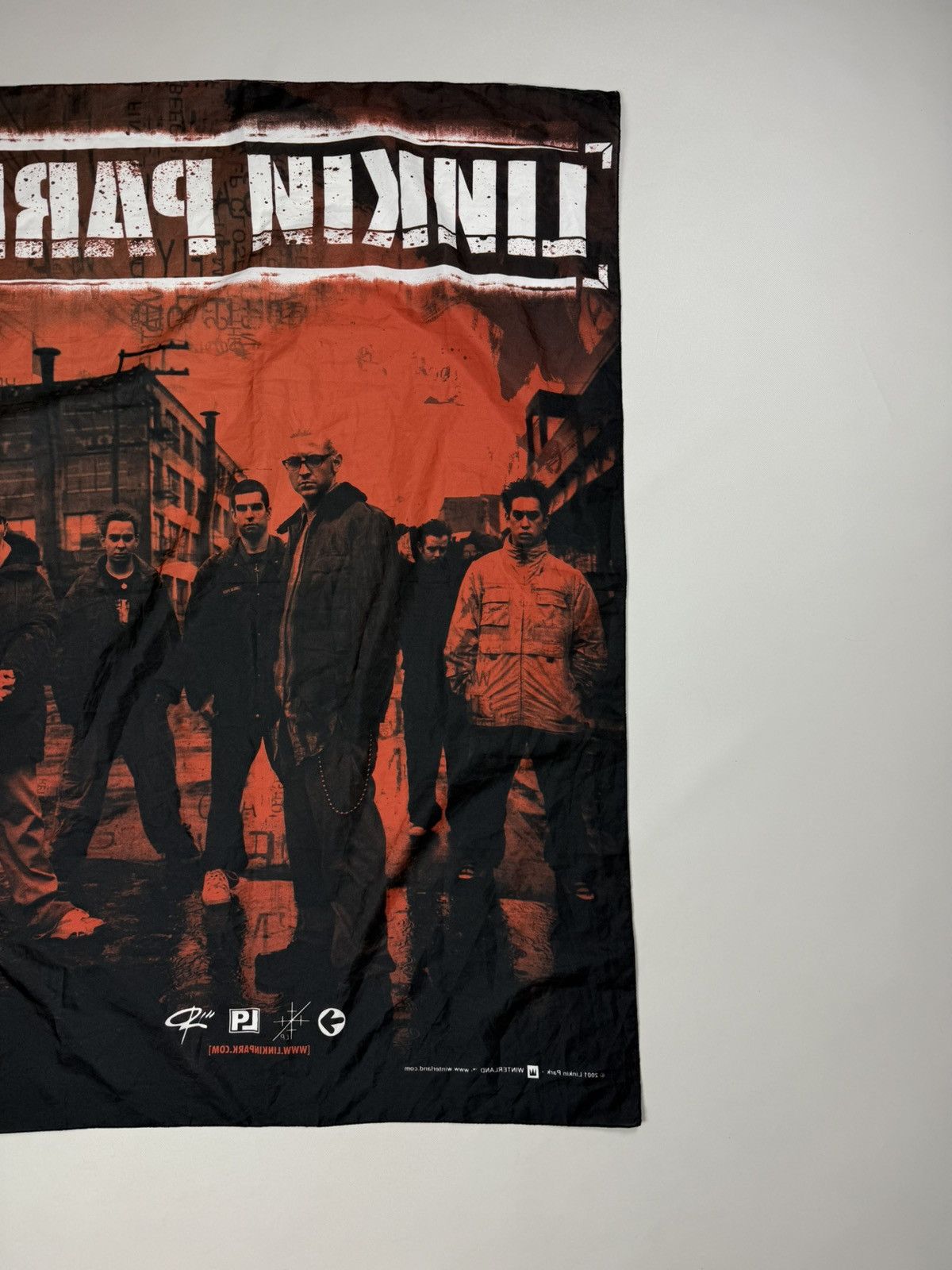 Band Tees × Vintage Linkin Park Vintage 2001 Hybrid Theory Flag Stoffposter VTG Size ONE SIZE - 13 Thumbnail