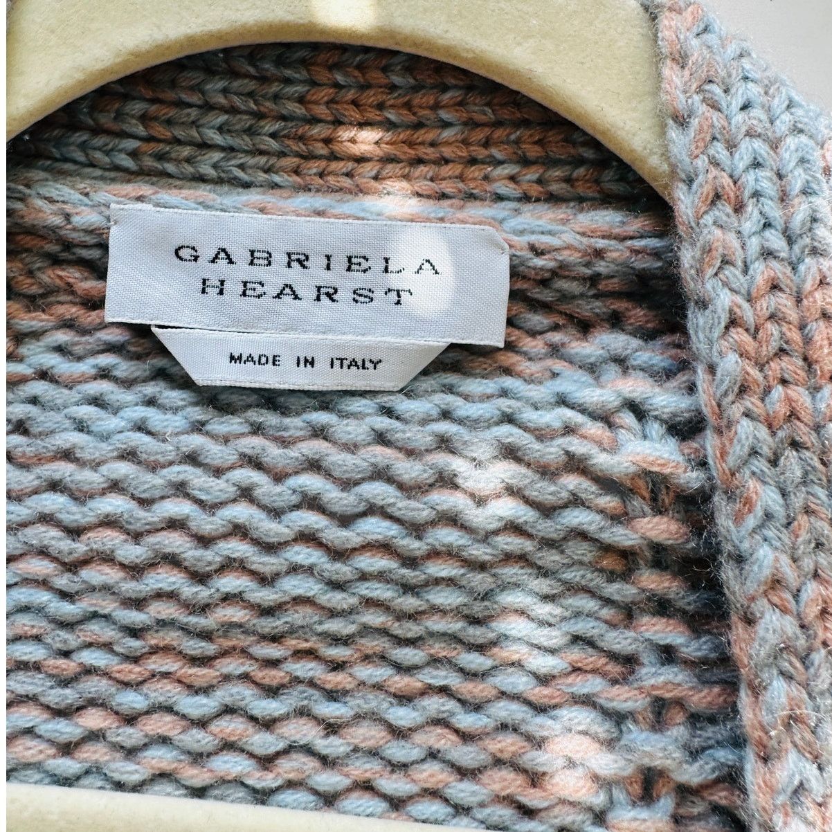 Gabriela Hearst Gabriela Hearst Aguirre Blue Peach Knit Cashmere Cardigan L Size L / US 10 / IT 46 - 6 Thumbnail