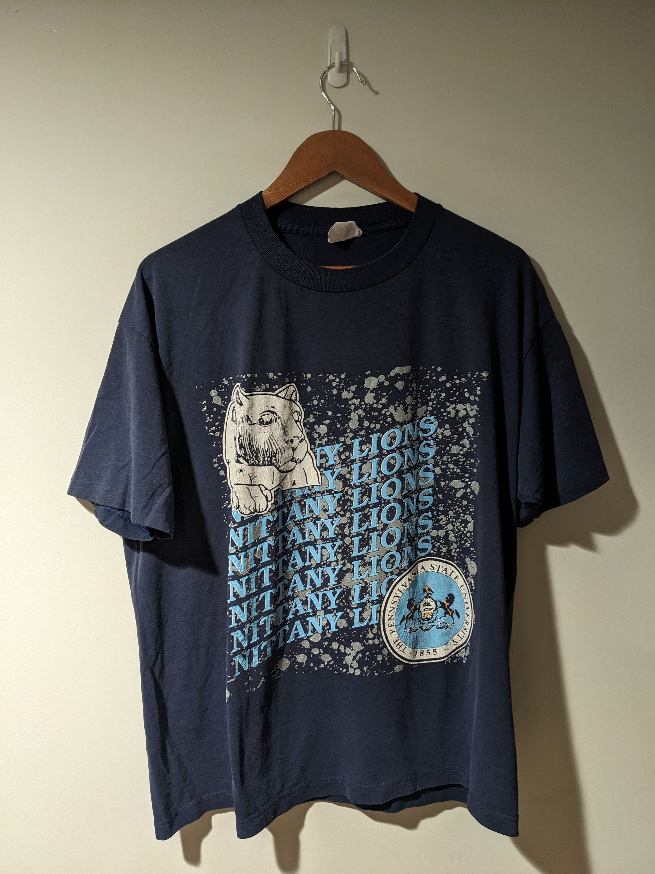 Vintage Vintage 90s Penn State Nittany Lion College T-Shirt Size US XL / EU 56 / 4 - 1 Thumbnail