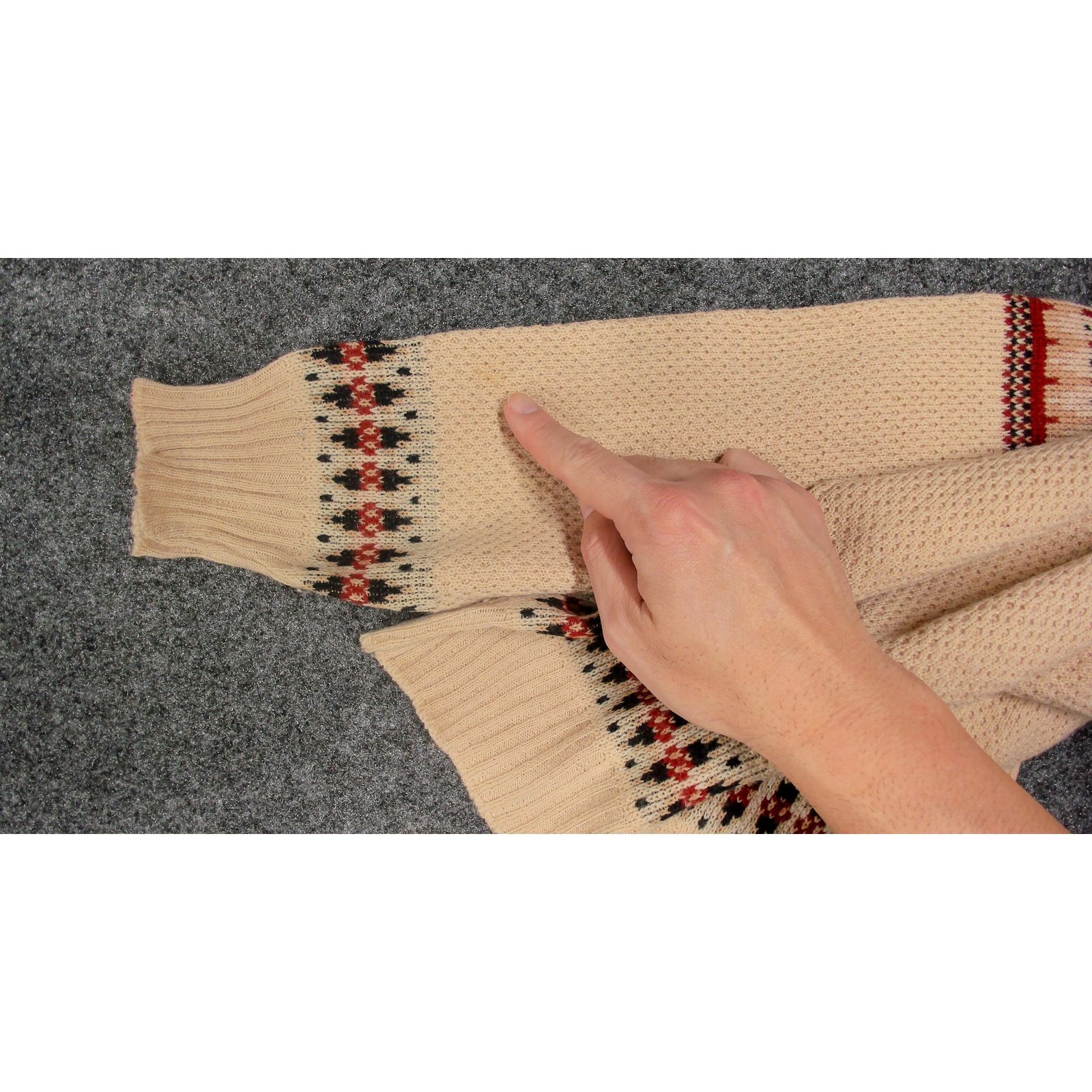 Vintage 80s Campus Fair Isle Geometric Boxy Knit M Size M / US 6-8 / IT 42-44 - 9 Thumbnail
