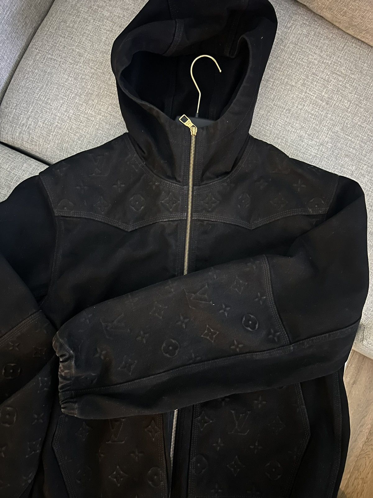Louis Vuitton Louis Vuitton Monogram Denim Black Jacket Size US M / EU 48-50 / 2 - 2 Thumbnail