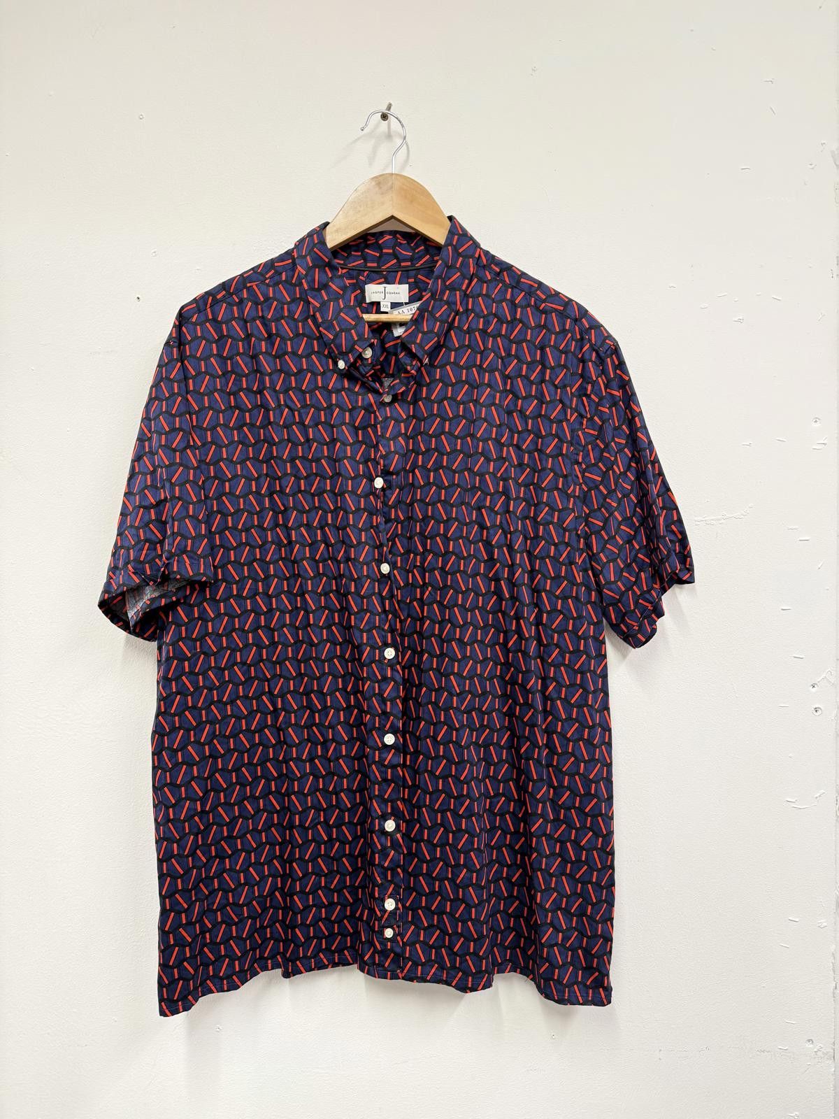 Jasper Conran Jasper Conran Men's Short Sleeve Button-Up Shirt Size US XXL / EU 58 / 5 - 1 Thumbnail