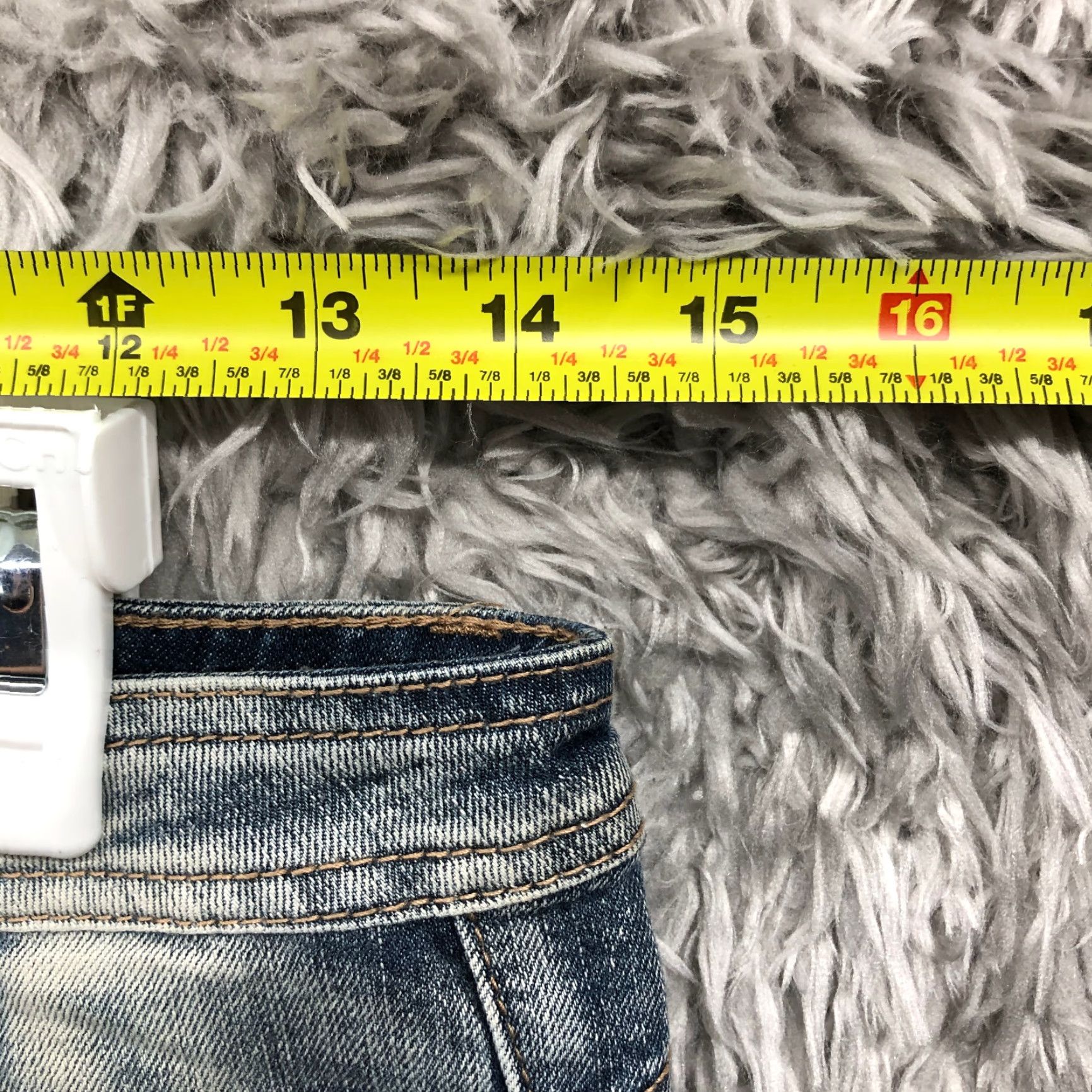 Denime 12K Jeans Womens Size 16 Mid Rise Dark Wash Blue Denim Straight Leg Size 38" / US 16 / IT 52 - 2 Thumbnail