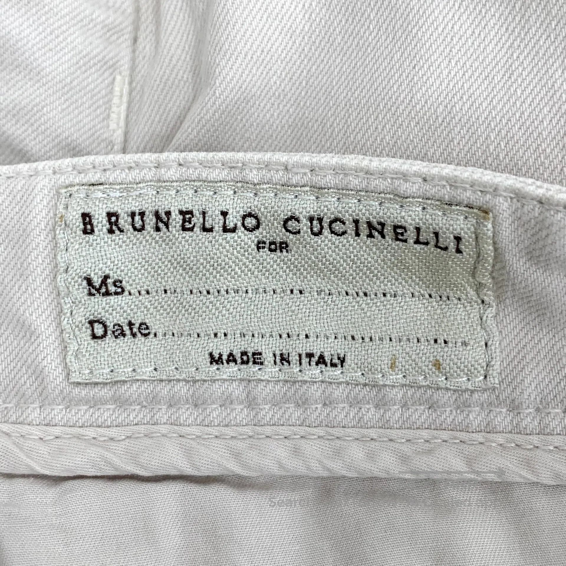 Brunello Cucinelli Brunello Cucinelli Beige cotton casual long pants| Size US 40 / EU 56 - 6 Thumbnail