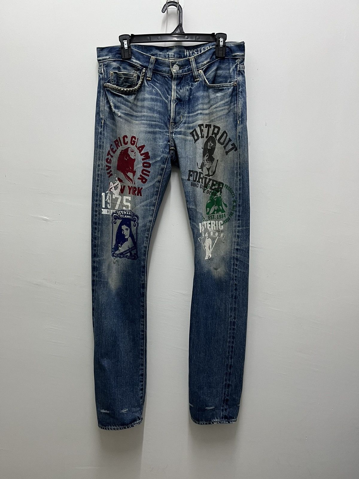 image of Hysteric Glamour Detroit Forever Selvedge Japan Denim in Blue, Men's (Size 32)