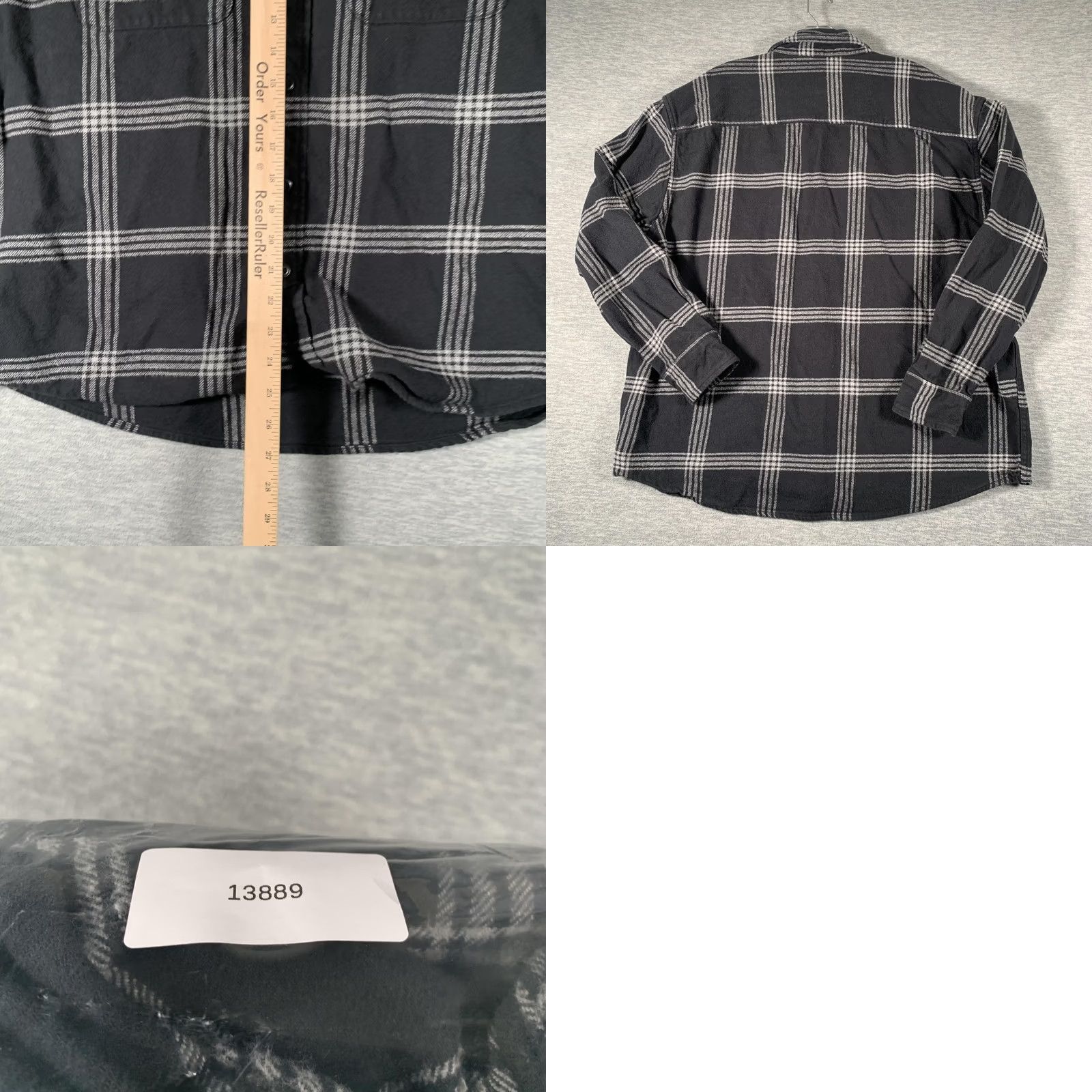 Vintage American Eagle Shirt Mens Large Black Plaid Flannel Long Sleeve Button Up Casual Size US L / EU 52-54 / 3 - 8 Thumbnail