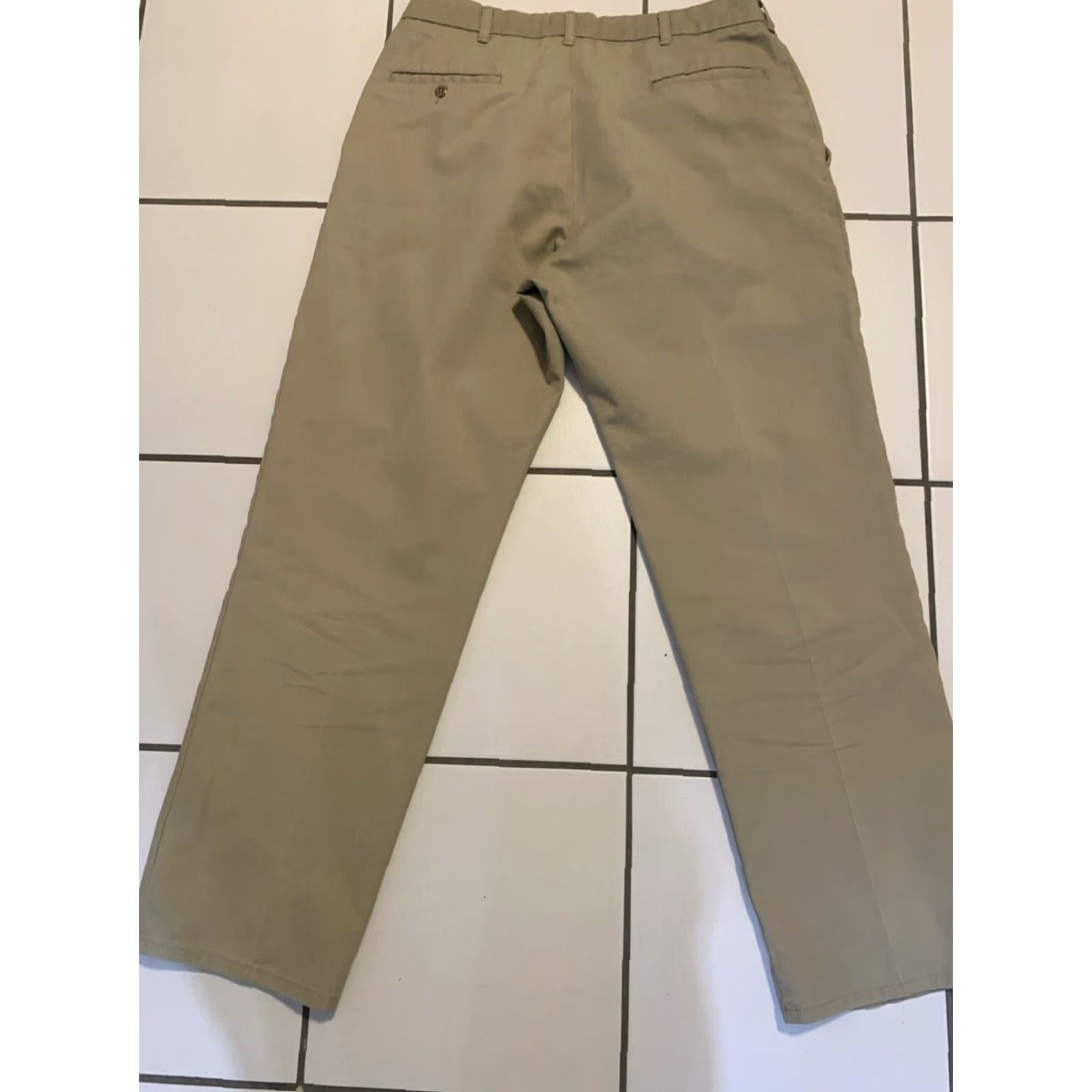 Vintage VF ImageWear Men's Khaki Pants 35x32 Casual Workwear Chinos Beige Size US 35 - 2 Thumbnail