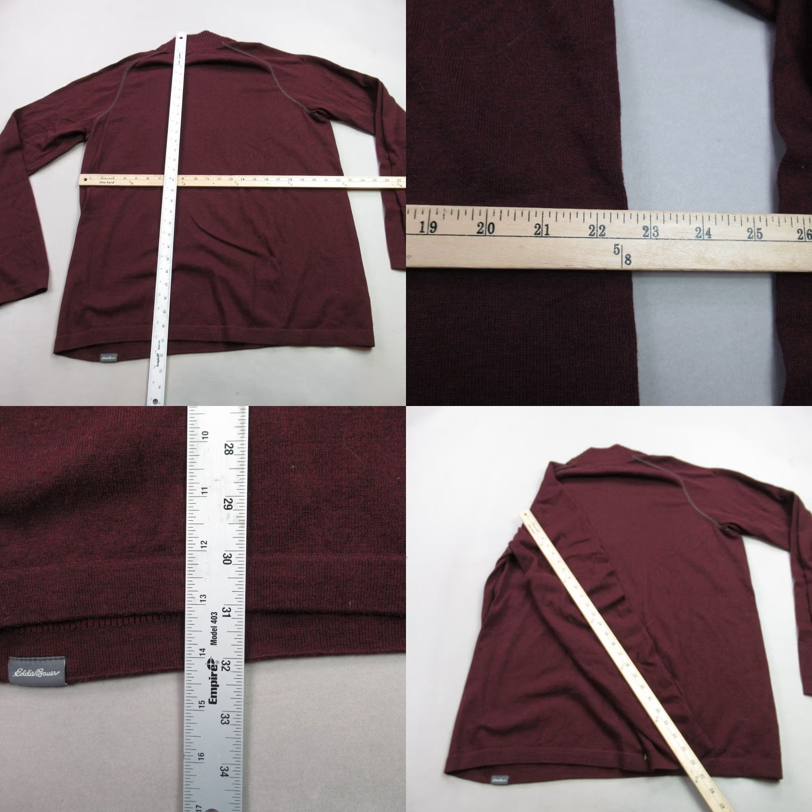 Eddie Bauer Eddie Bauer SweatEr Mens XL Burgundy Long Sleeve 1/4 Zip Pullover Outdoors Size US XL / EU 56 / 4 - 8 Thumbnail