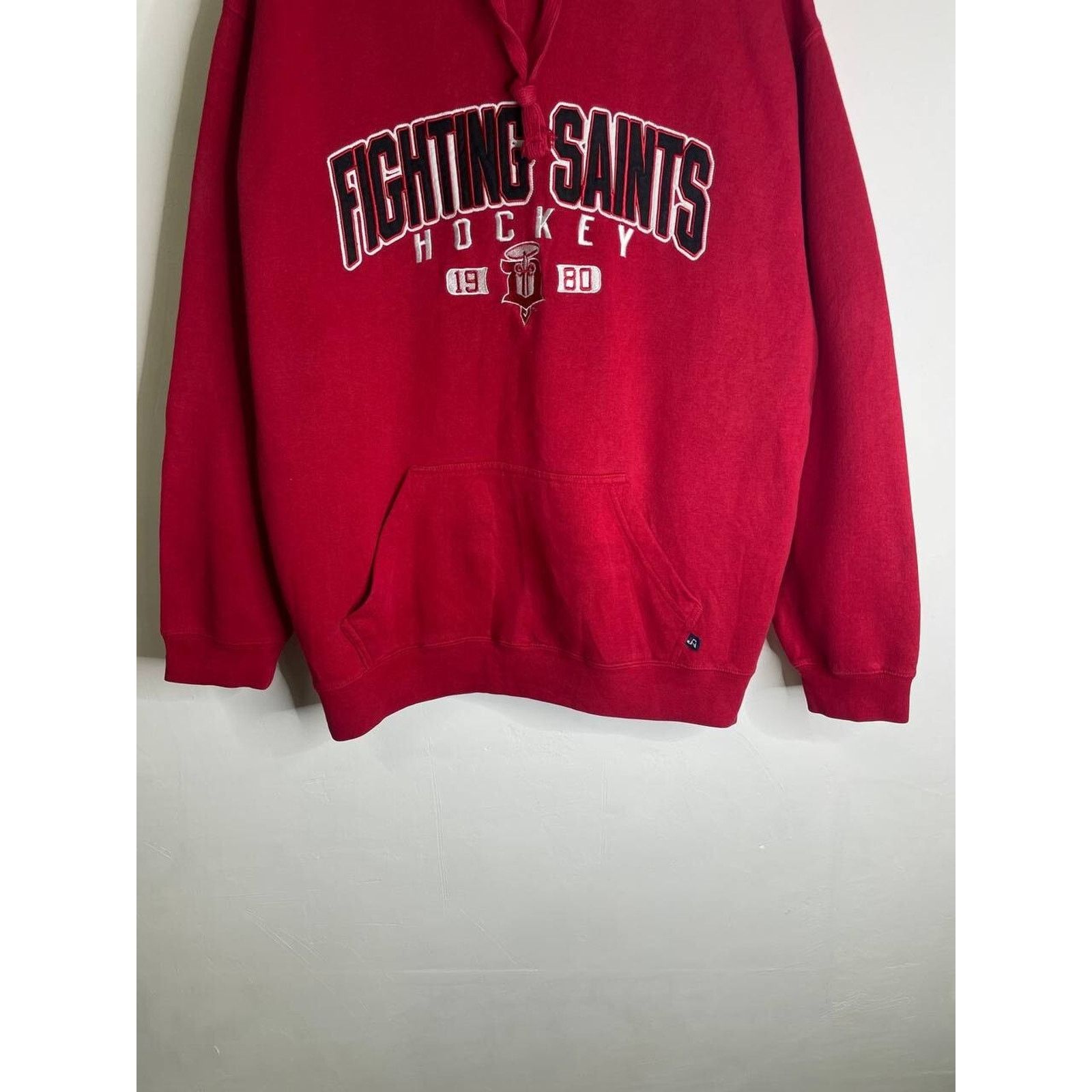 Vintage Vintage J America Fighting Saints Hockey Red Hoodie XL Size US XL / EU 56 / 4 - 3 Thumbnail