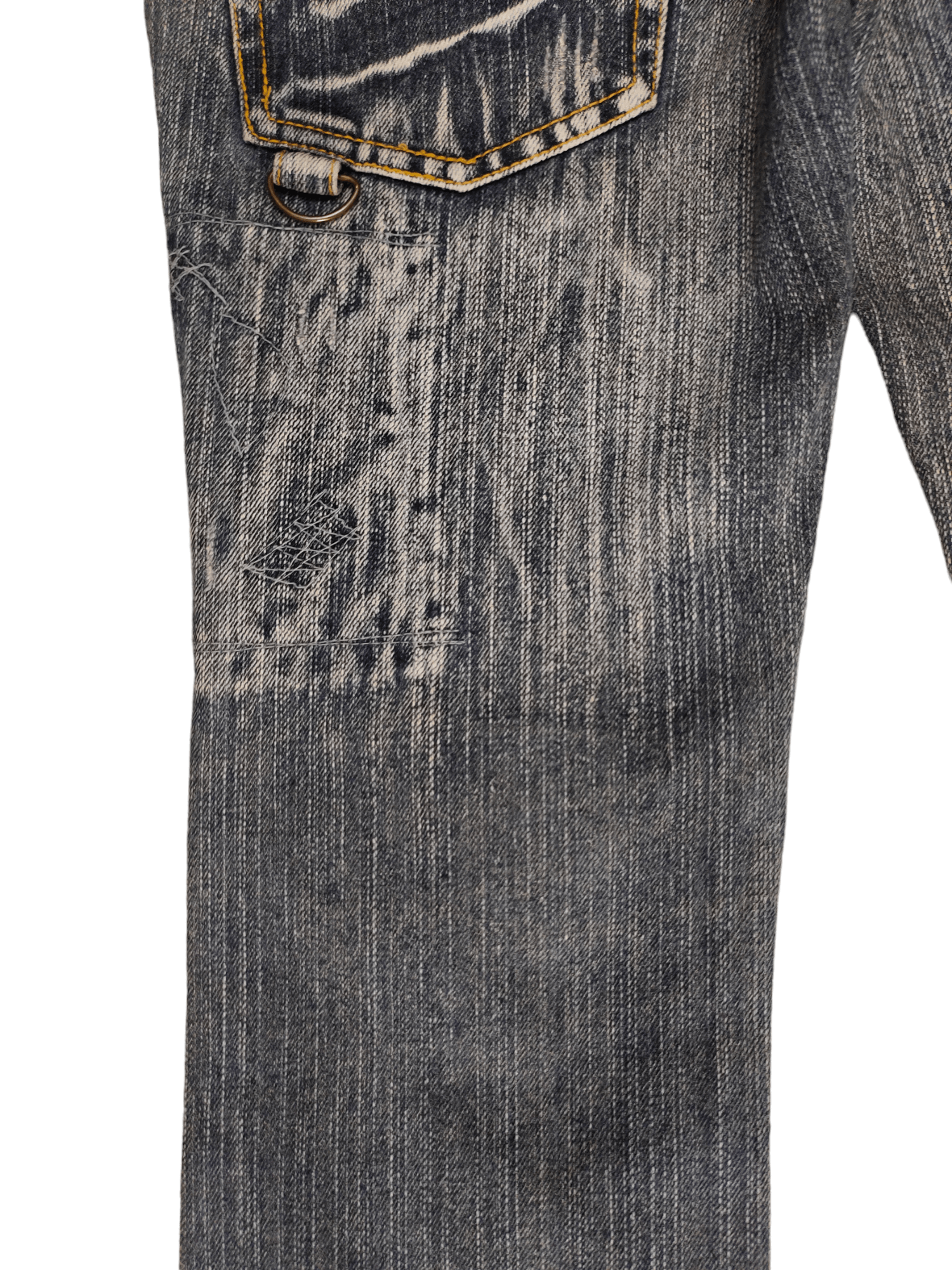If Six Was Nine Flare Jeans FS Studded Distress Faded Boot Cut Y2k Mudmax Size US 30 / EU 46 - 17 Thumbnail
