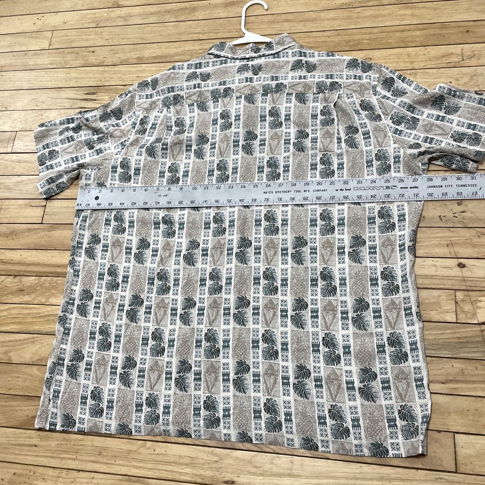 Vintage Campia Moda Hawaiian Shirt Men 2XL Green Tan Patchwork Tropical Art XXL NEW Size US XXL / EU 58 / 5 - 7 Thumbnail