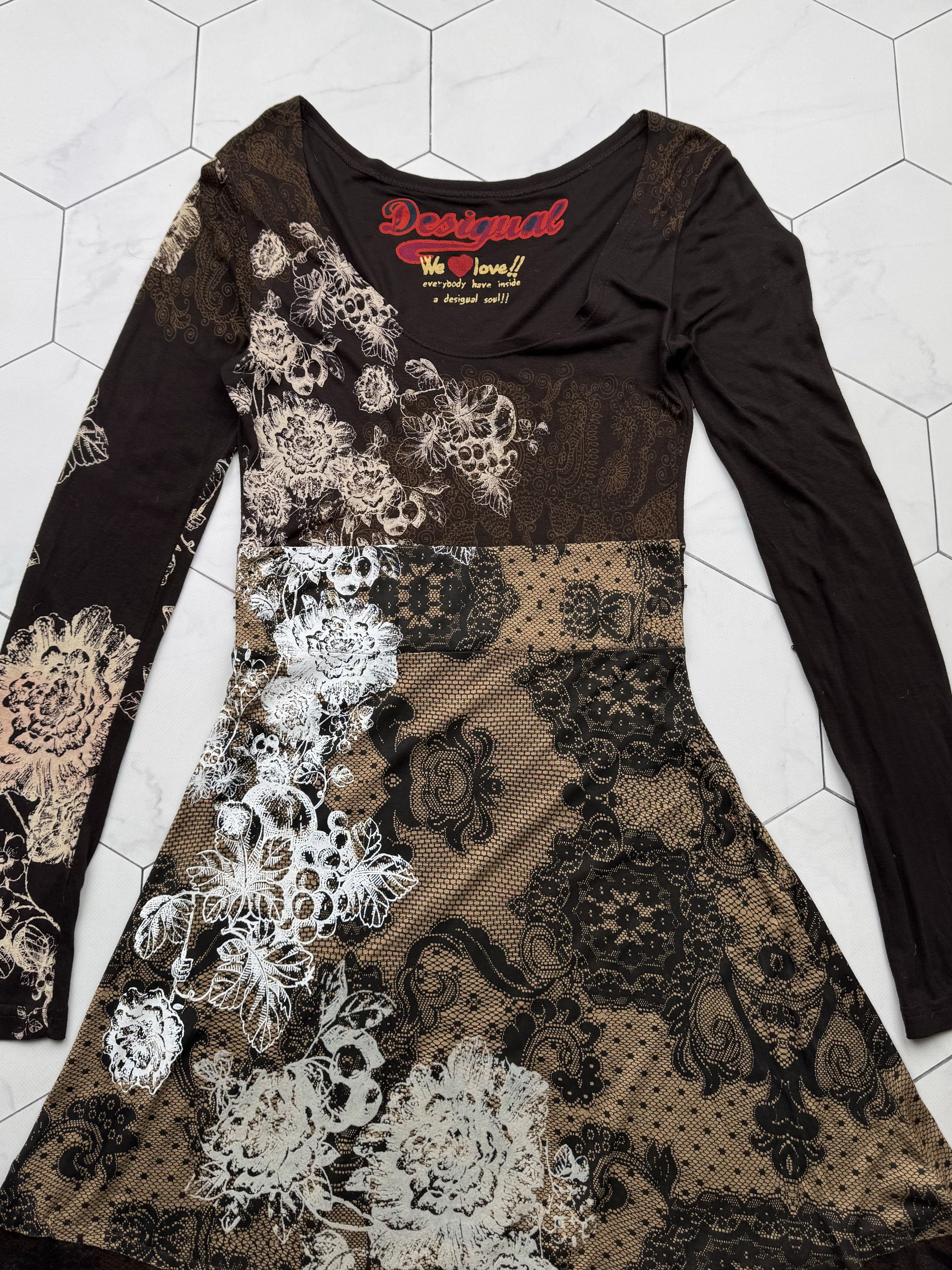 Desigual Desigual Vintage Dress With Long Sleeve (B268) Size M / US 6-8 / IT 42-44 - 2 Thumbnail