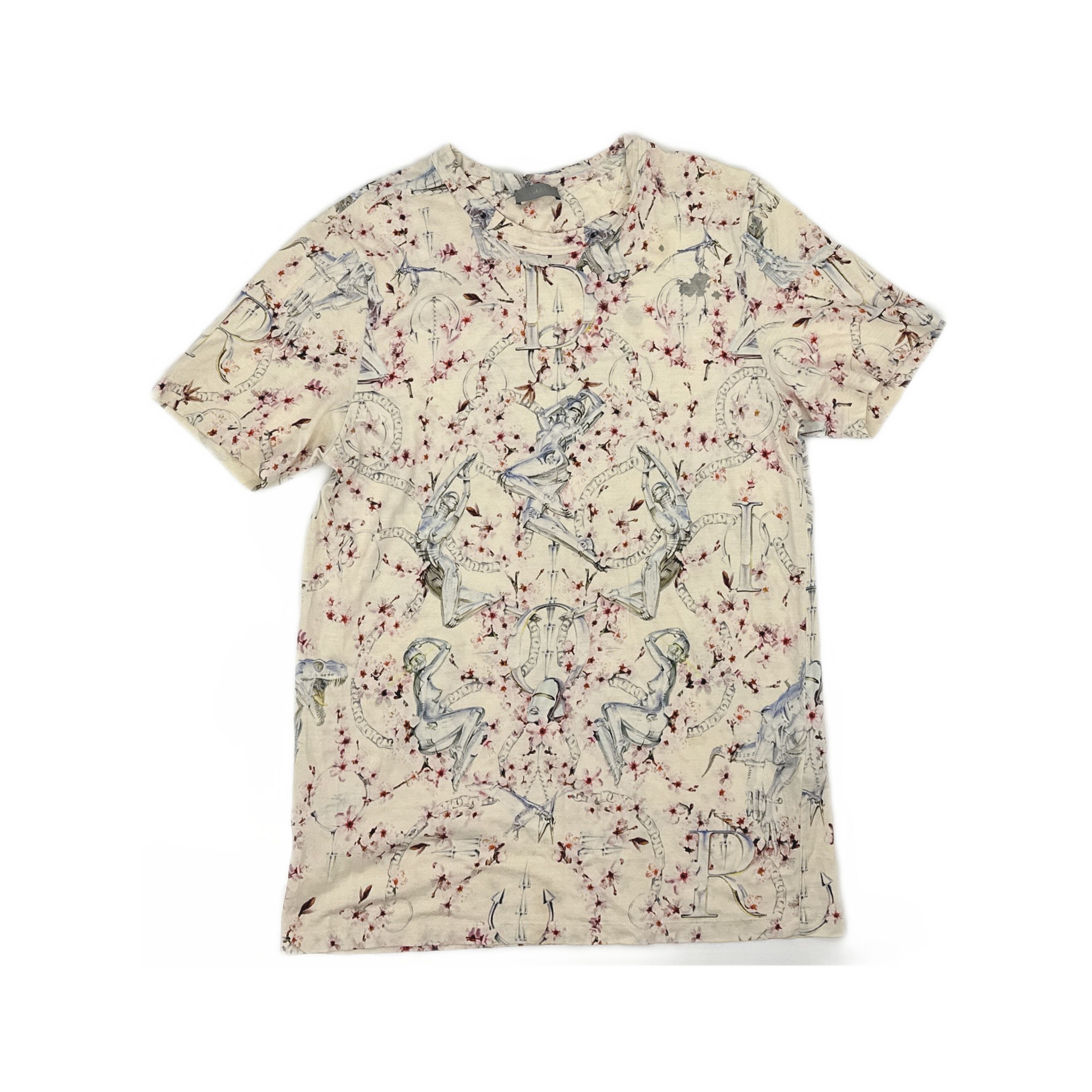Dior Dior Graphic Print Silk Blend T-Shirt Size L Size US L / EU 52-54 / 3 - 1 Thumbnail