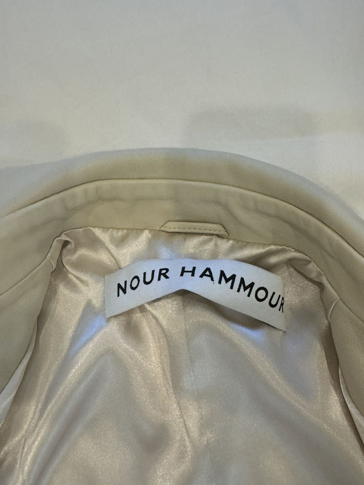 Nour Hammour Noir Hammour Beige leather Jacket Size XS / US 0-2 / IT 36-38 - 4 Thumbnail