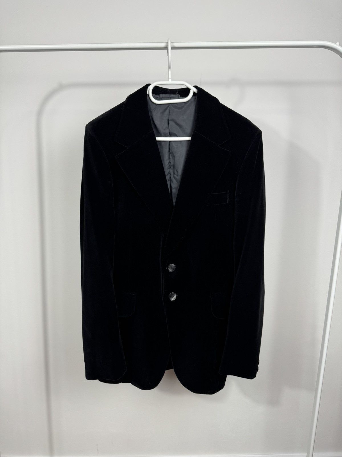 Other Vintage Women’s Black Velvet Blazer Tailored Jacket Coat Size L / US 10 / IT 46 - 1 Thumbnail
