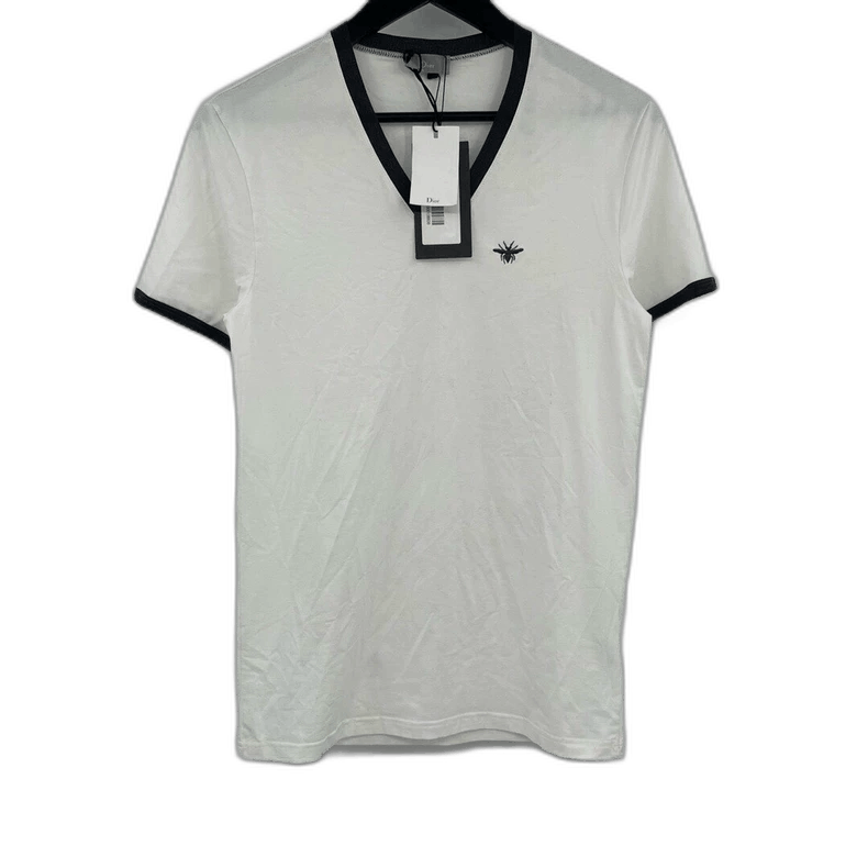 Dior Dior Embroidered Black Bee V-Neck T-Shirt Size US M / EU 48-50 / 2 - 1 Thumbnail