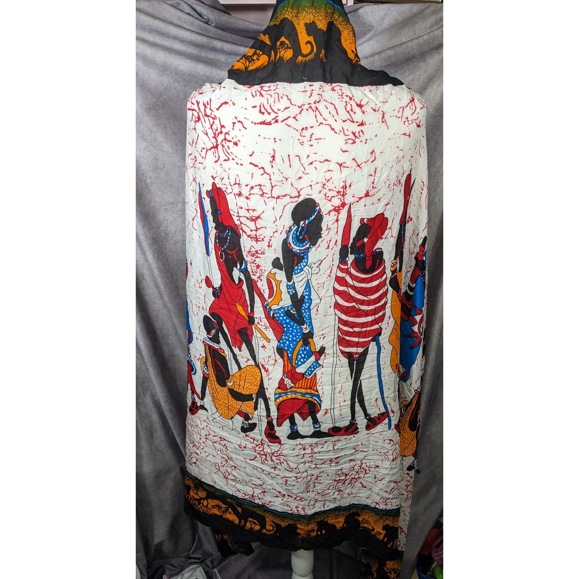 Other Artisan Made African Villagers Wrap/Scarf Size ONE SIZE - 7 Thumbnail