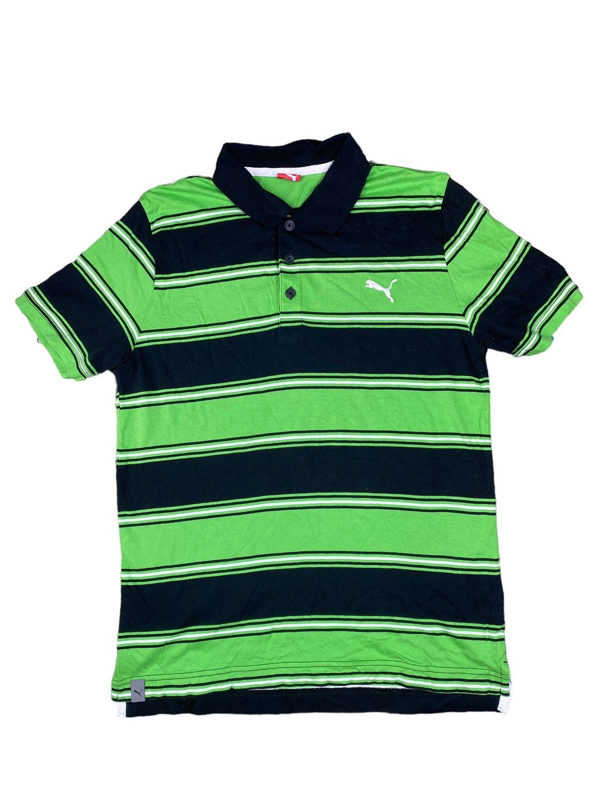 Vintage Puma Stripe Polos Collar Tee
