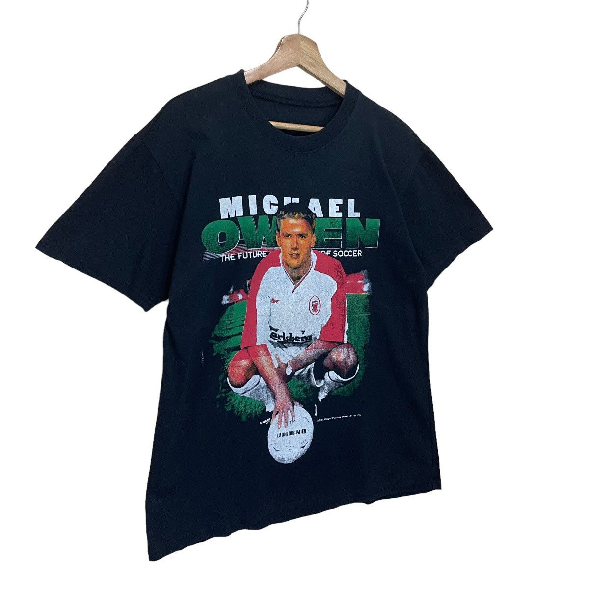 Vintage Vintage Micheal Owen Big Logo Tee Size US S / EU 44-46 / 1 - 2 Thumbnail