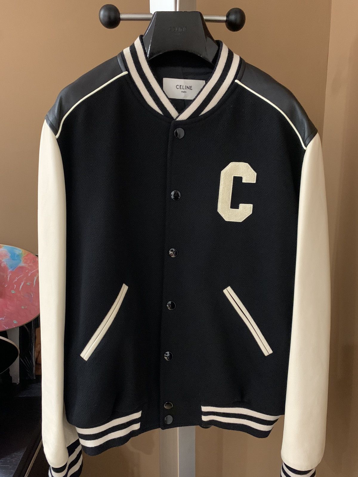 Celine Celine 2025SS Black and White Wool “C” teddy Size US L / EU 52-54 / 3 - 1 Thumbnail