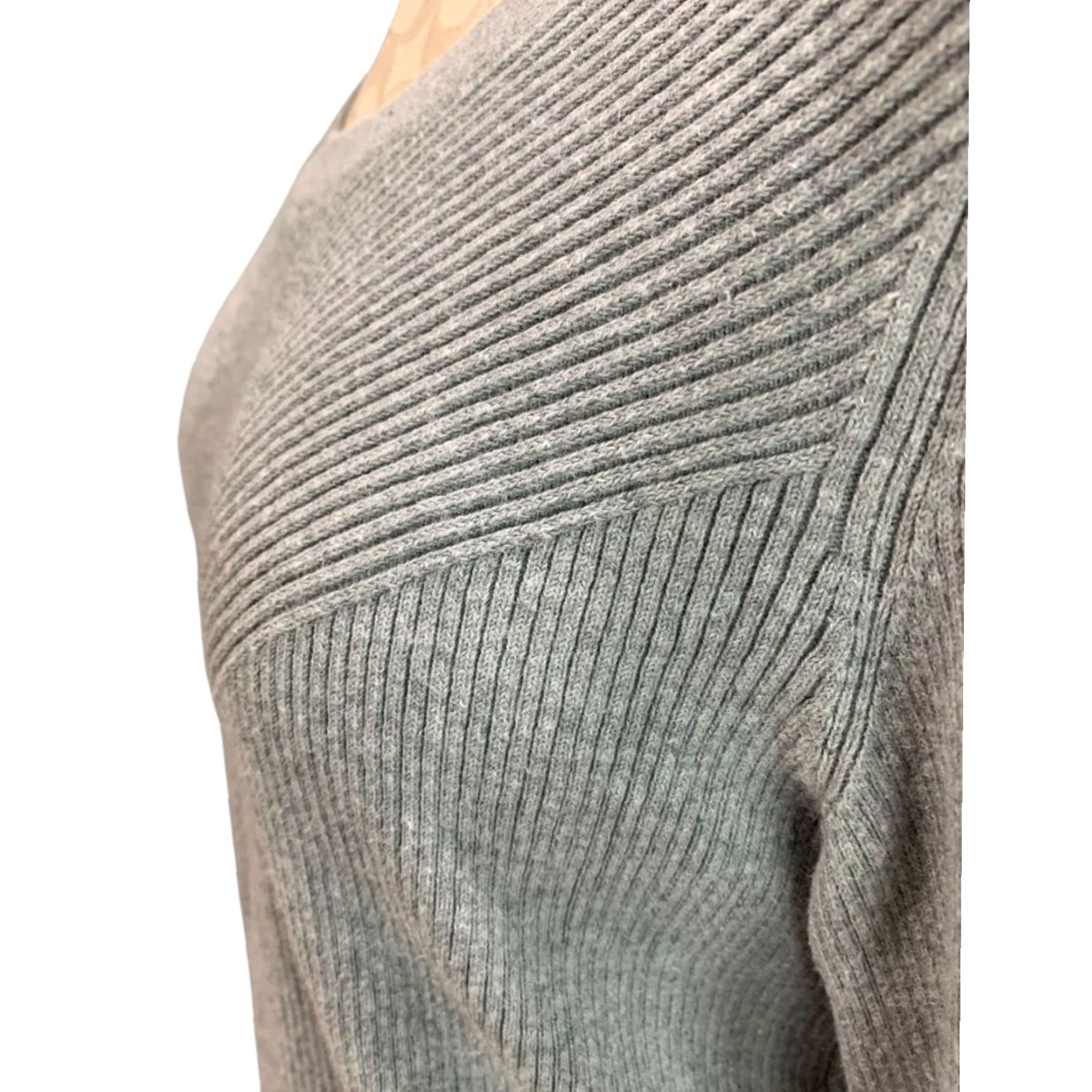 Talbots Talbots Sweater Womens Gray Ribbed Cotton Blend Size Large Size L / US 10 / IT 46 - 4 Thumbnail