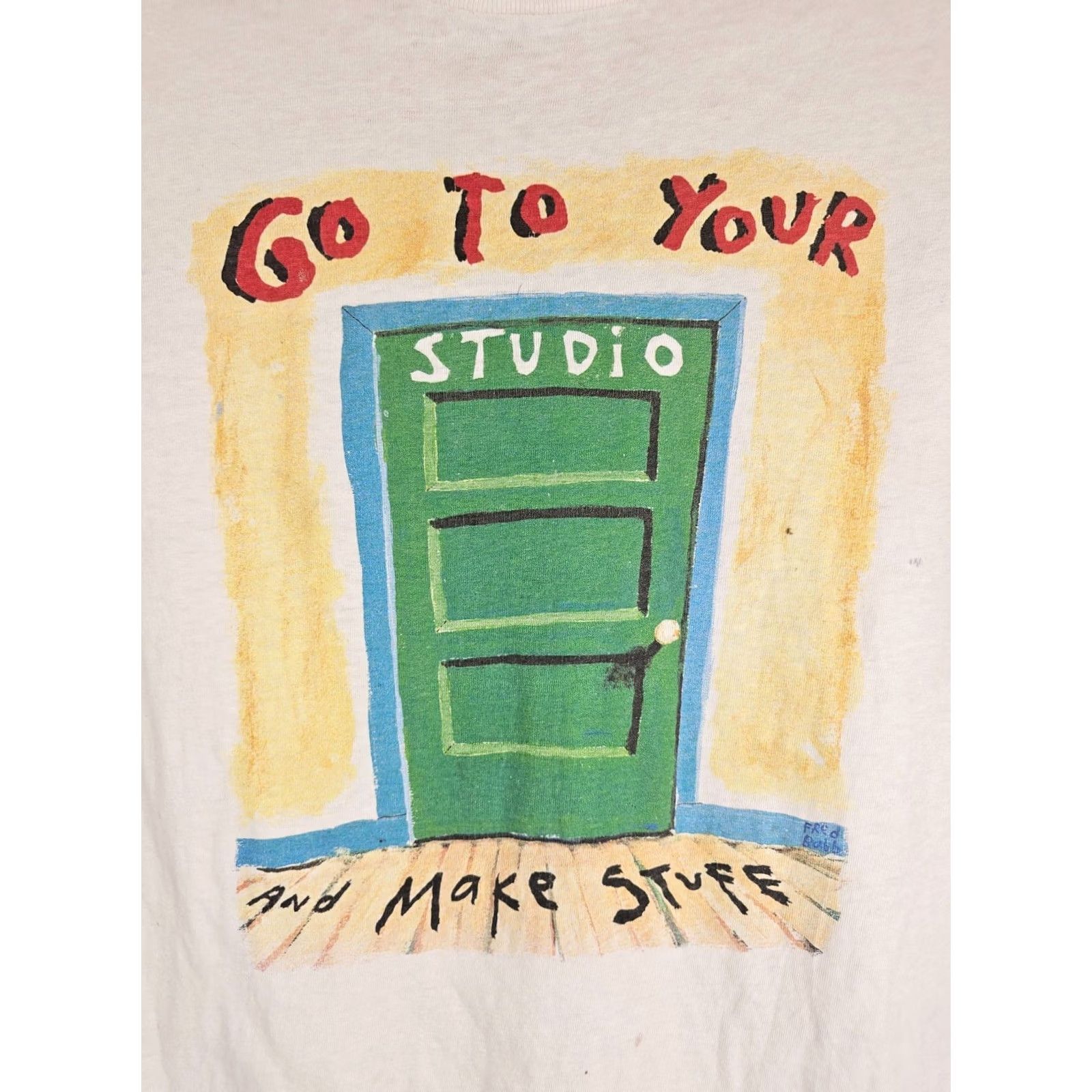 Vintage VINTAGE YOUR HEAD GOES HERE GO TO YOUR STUDIO COTTON T-SHIRT SZ LARGE Shirt Men XS-XL? Size US L / EU 52-54 / 3 - 2 Thumbnail