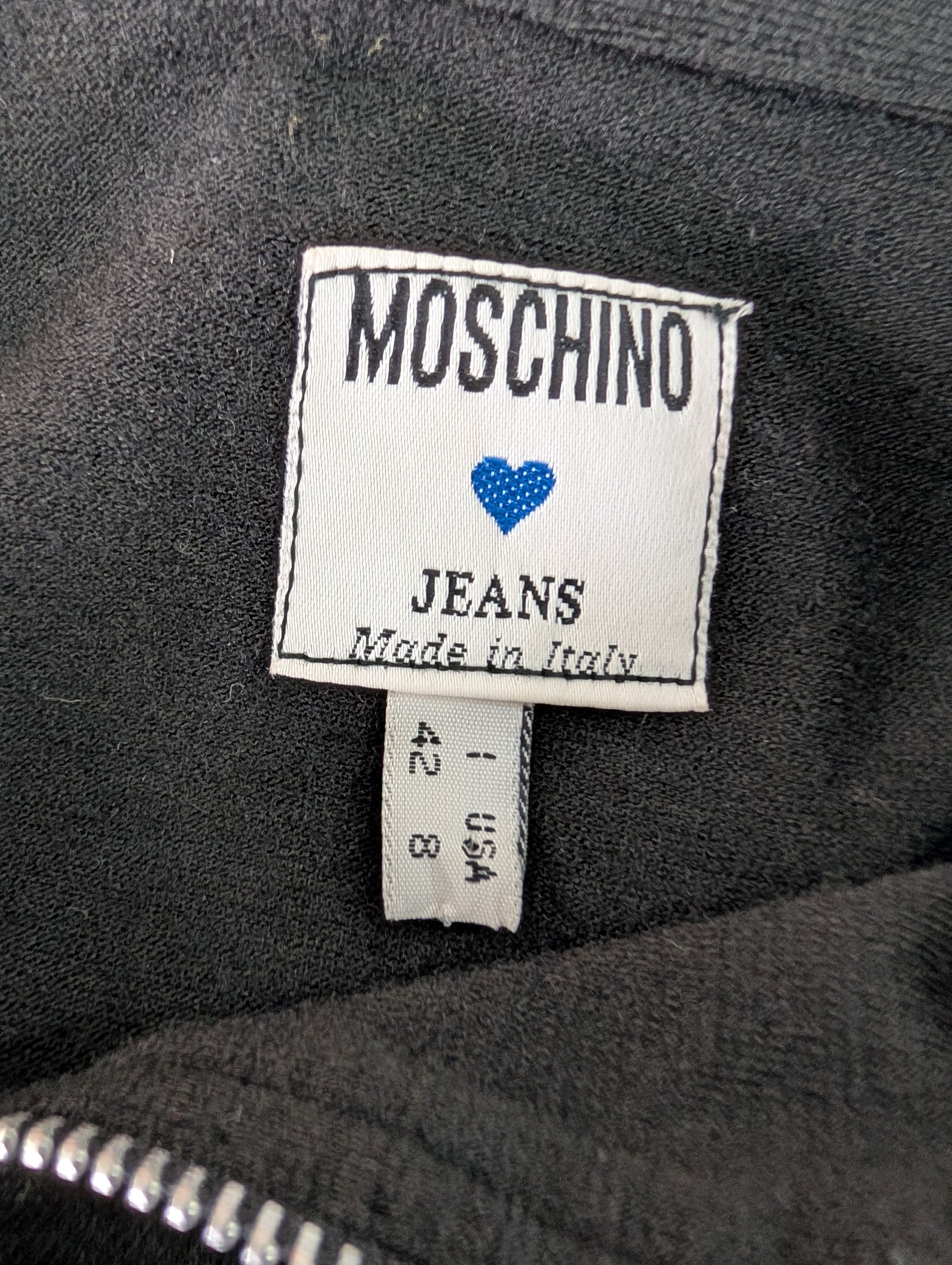 Moschino Moschino Jeans Black V Neck Dress Size M / US 6-8 / IT 42-44 - 3 Thumbnail
