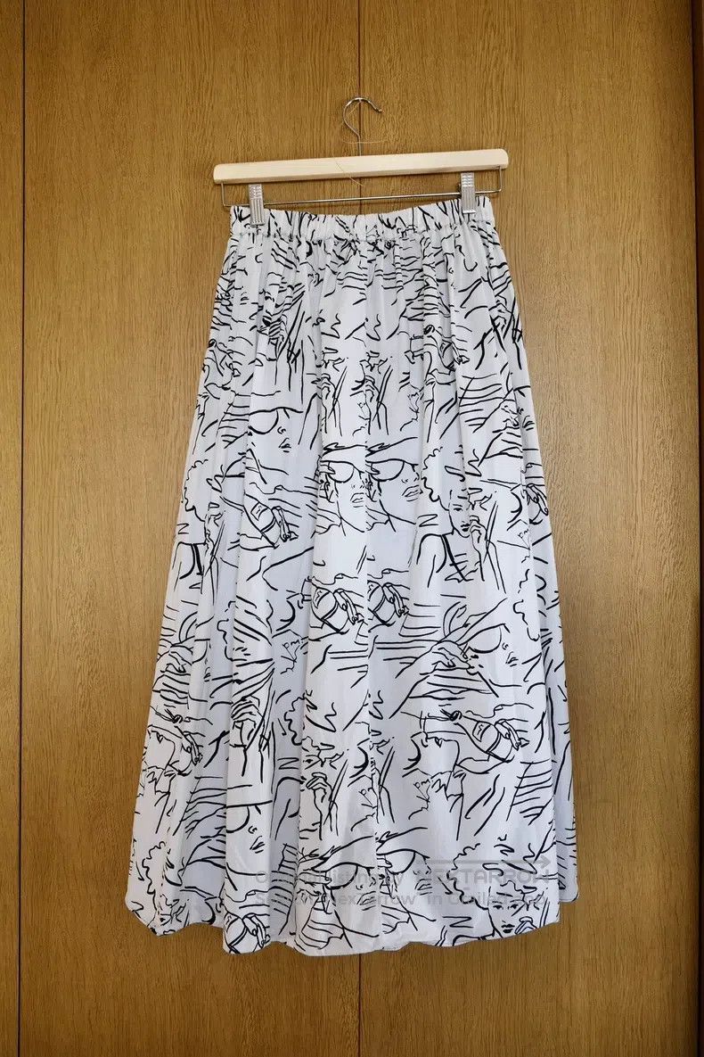 Kenzo Kenzo Vintage Half Skirt with Ancient Line Art Print Size 24" / US 00 / IT 34 - 4 Thumbnail
