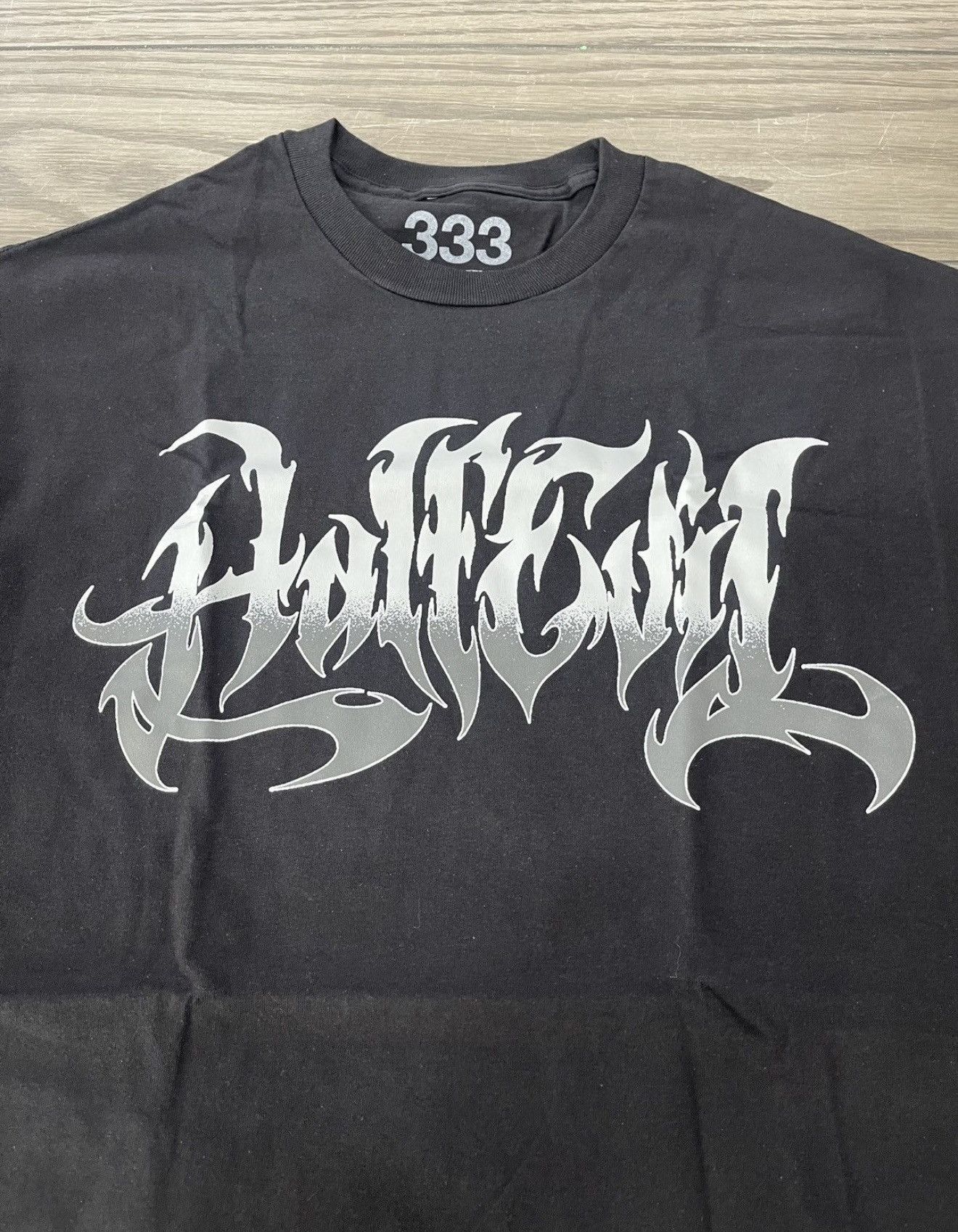 Half Evil ⚡️ Half Evil 333 Gradient Metal Tee Shirt Black Size XL ⚡️ Size US XL / EU 56 / 4 - 2 Thumbnail