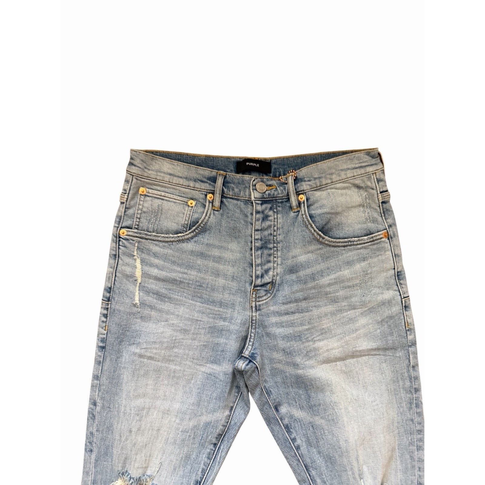 Purple Brand Purple Brand Jeans Men Dropped Slim Blue P002 Size 34/32 Size US 34 / EU 50 - 5 Thumbnail