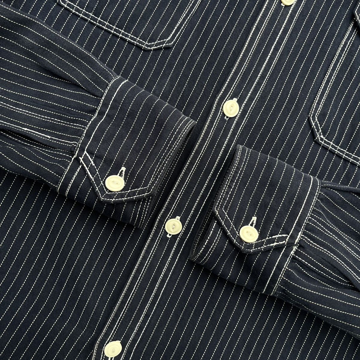 Japanese Brand × Post Overalls Post O'alls Pantograph NYC UNION MADE Hickory Shirt Size US L / EU 52-54 / 3 - 3 Thumbnail