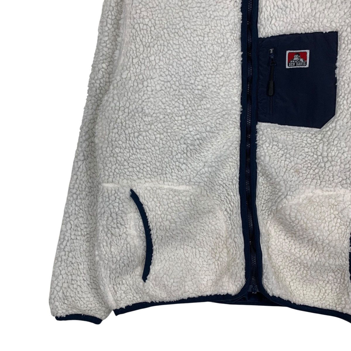 Ben Davis BEN DAVIS Deep Pile White Fleece Jacket #1998-C87 Size US L / EU 52-54 / 3 - 3 Thumbnail