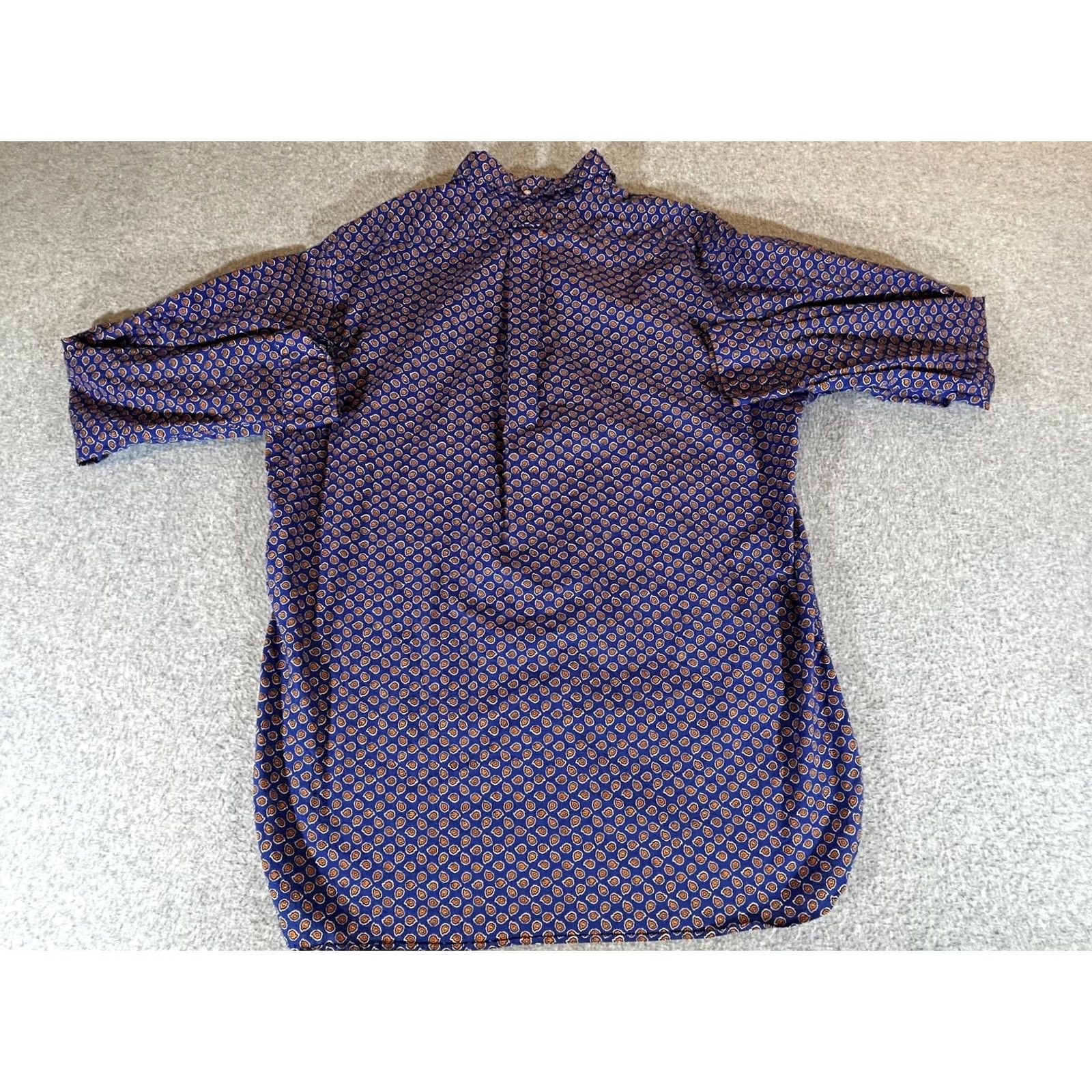 Ralph Lauren Ralph Lauren Shirt Mens XL Blue Floral Print AOP Button Long Sleeve Cotton Polo Size US XL / EU 56 / 4 - 8 Thumbnail