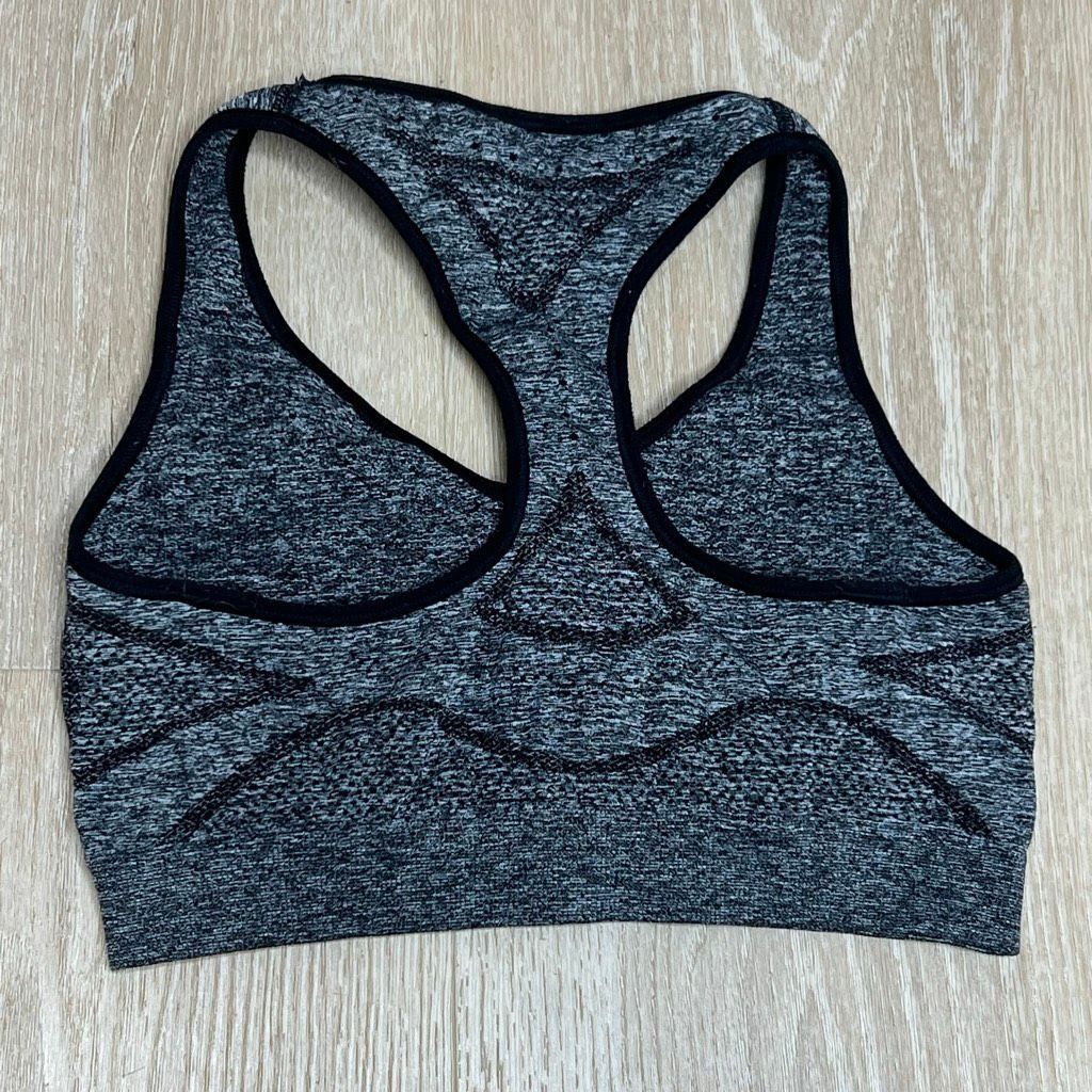 Champion Champion, Sports Bra Heather Gray Racerback Black Trim Athle Size S / US 4 / IT 40 - 2 Thumbnail