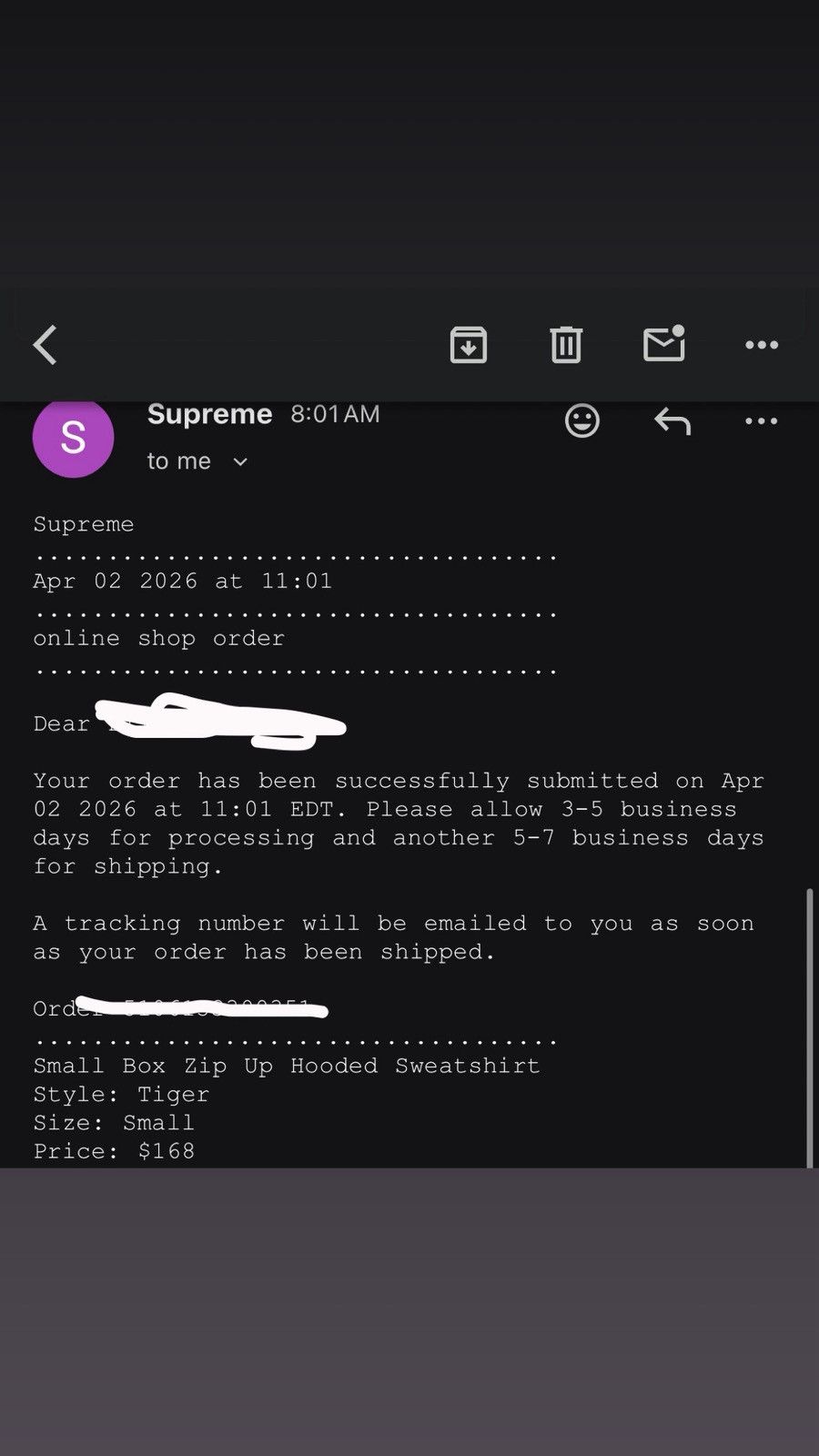 Supreme supreme tiger zip up Size US S / EU 44-46 / 1 - 3 Thumbnail