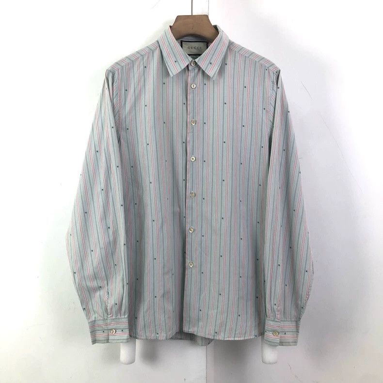 Gucci Gucci Long Sleeve Striped Shirt Size 48-dmc Size US M / EU 48-50 / 2 - 1 Thumbnail