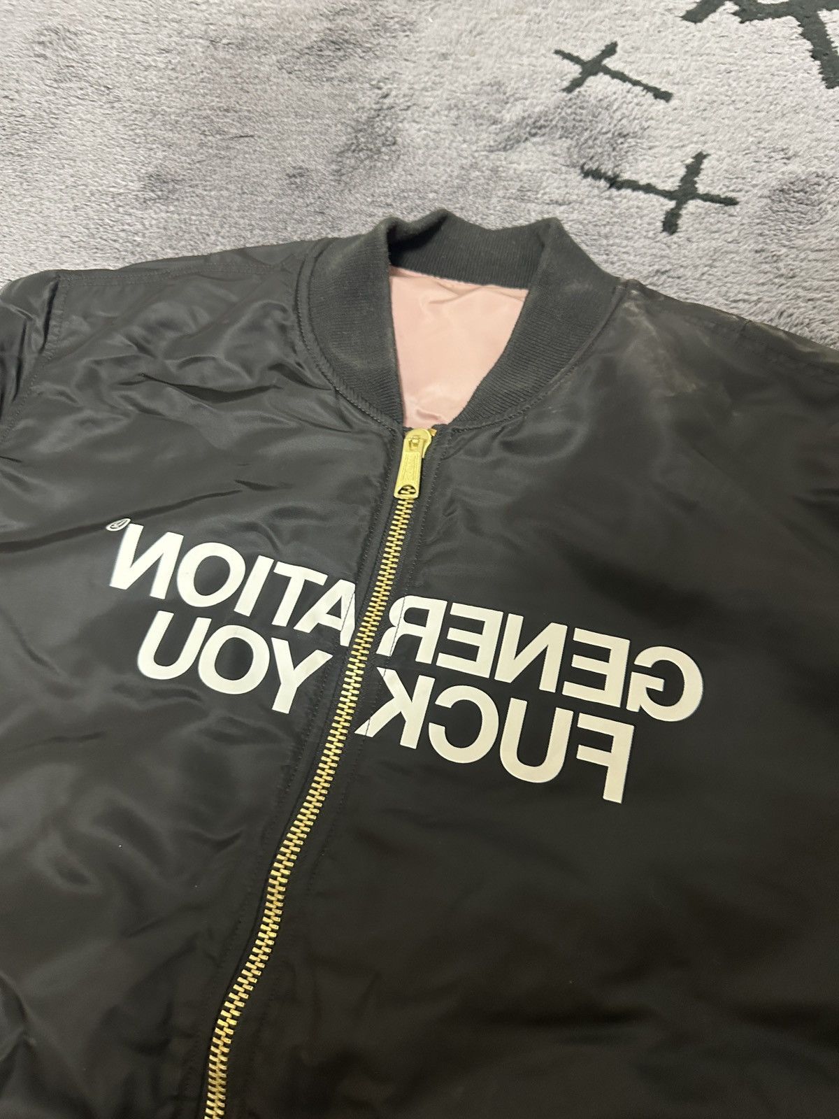Supreme × Undercover GENERATION FUCK YOU Bomber Size US XL / EU 56 / 4 - 2 Thumbnail